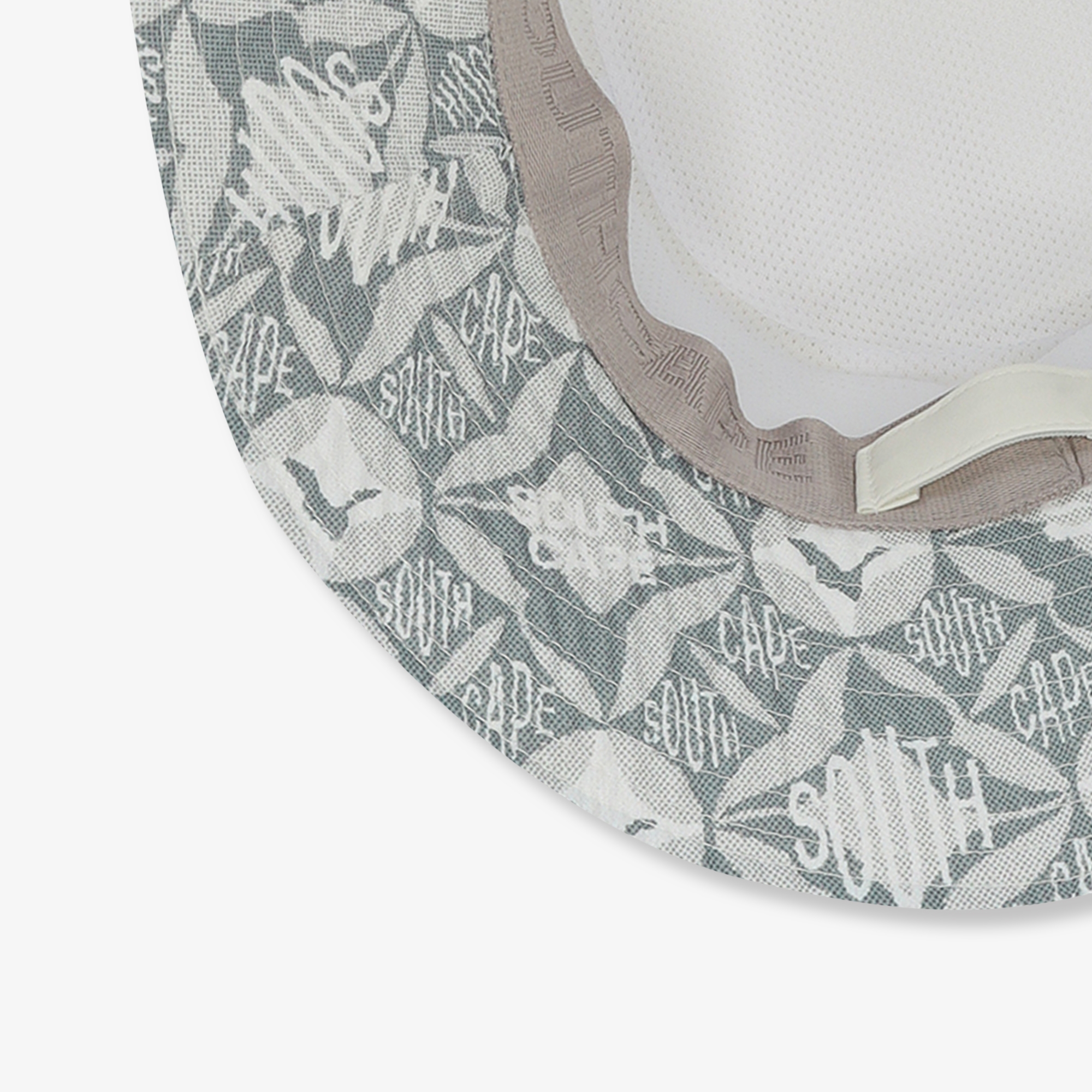 여성 원형 로고 볼란테 버킷햇_화이트