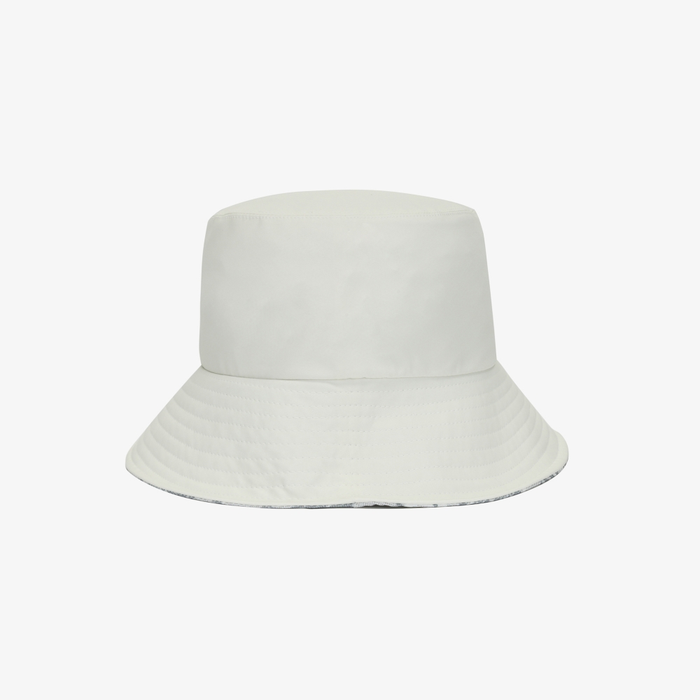 여성 원형 로고 볼란테 버킷햇_화이트