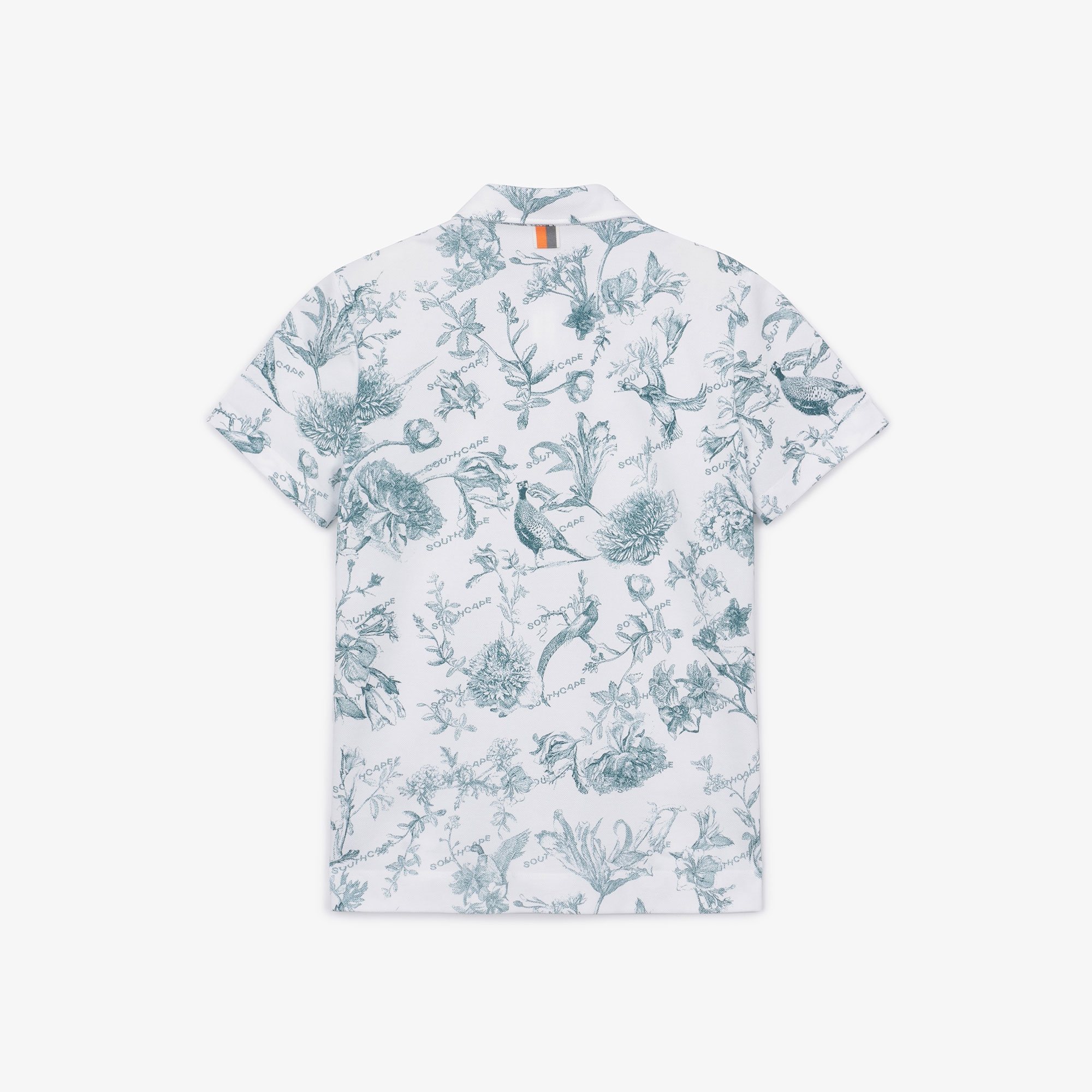 여성 네이처 프린트 하프집 티셔츠_그린