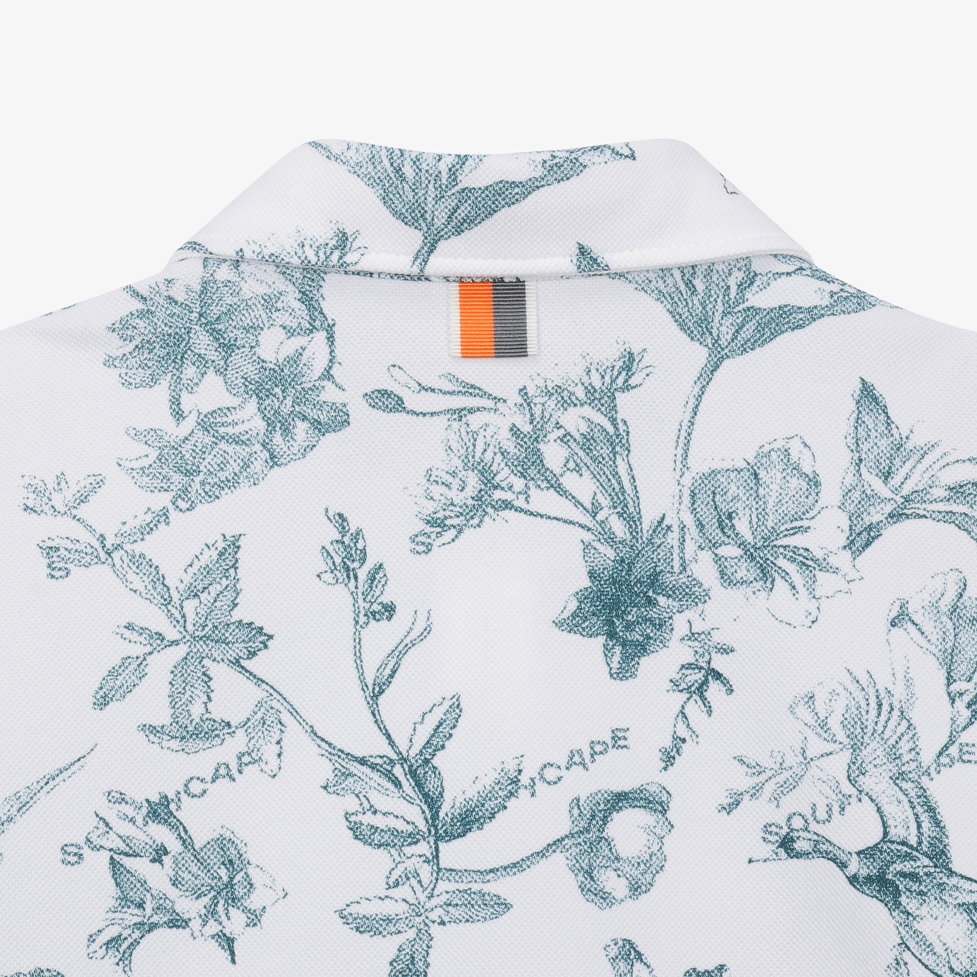 여성 네이처 프린트 하프집 티셔츠_그린