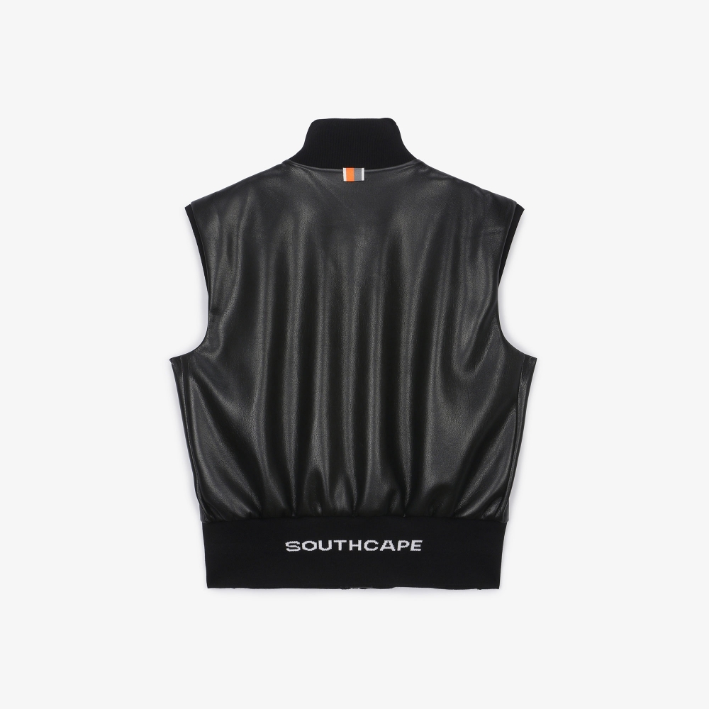 여성 아트로고 에코 레더 베스트_블랙