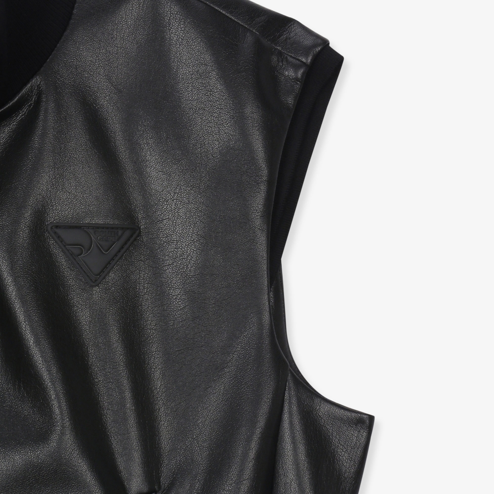 여성 아트로고 에코 레더 베스트_블랙