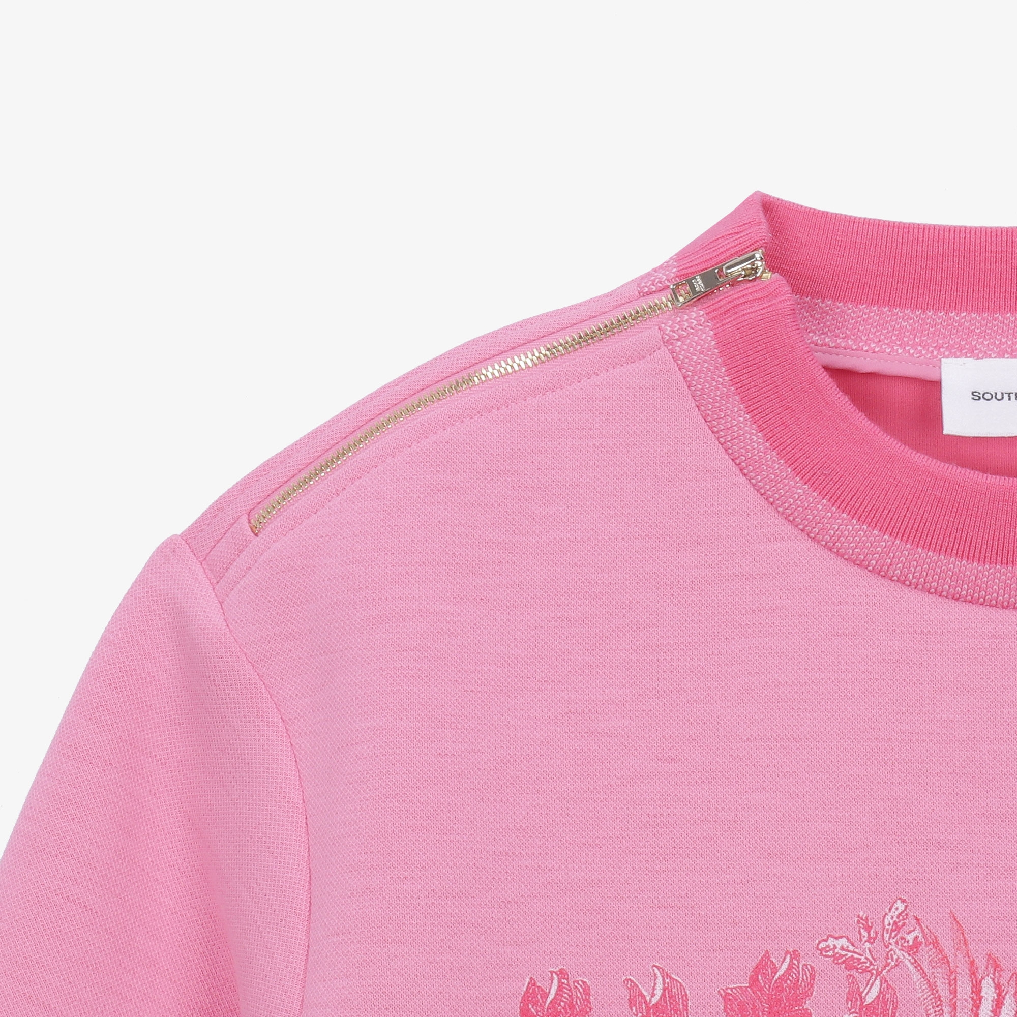 여성 네이처 아트웍 스웨트 티셔츠_핑크