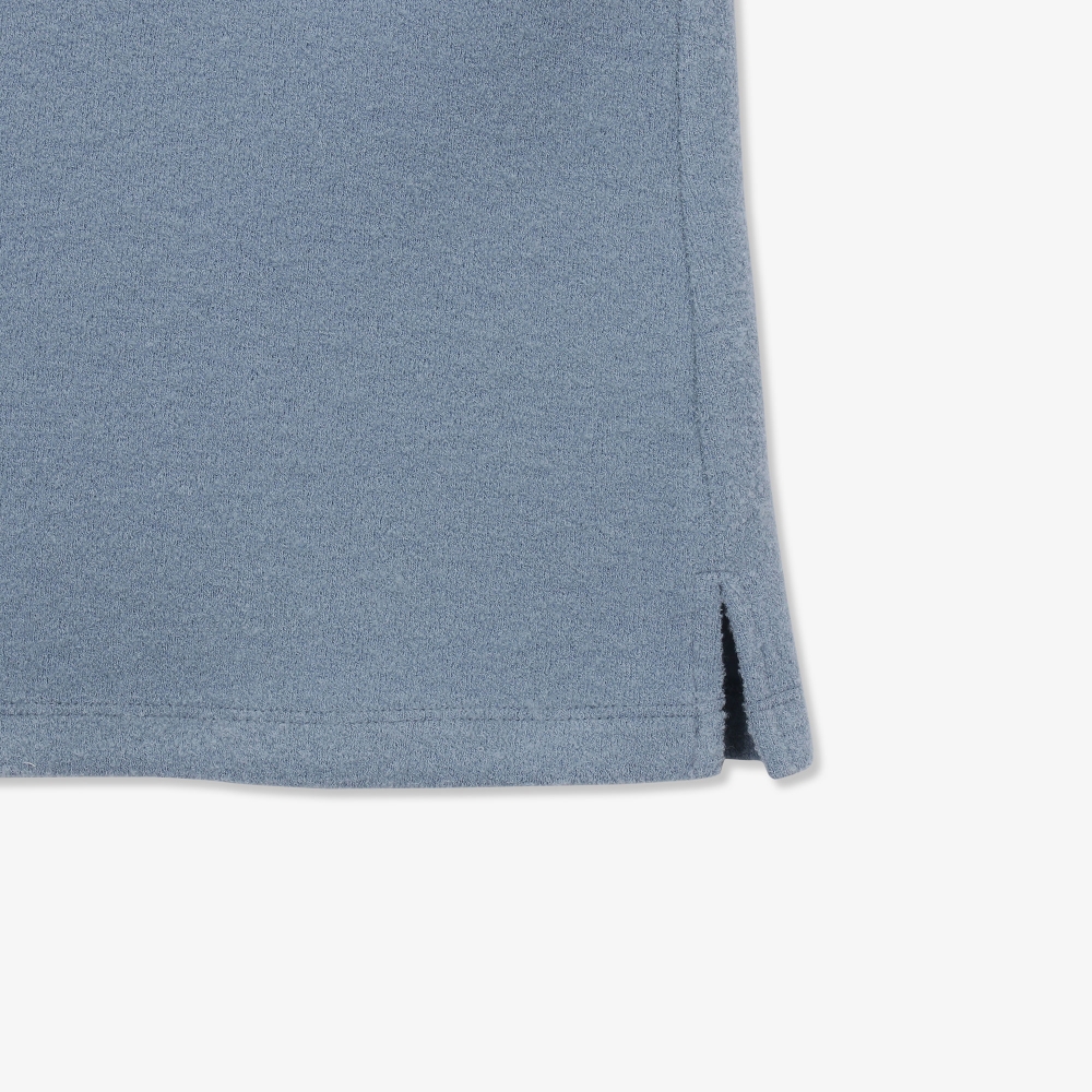 여성 부클 퍼프 소매 긴팔 티셔츠_라이트 블루