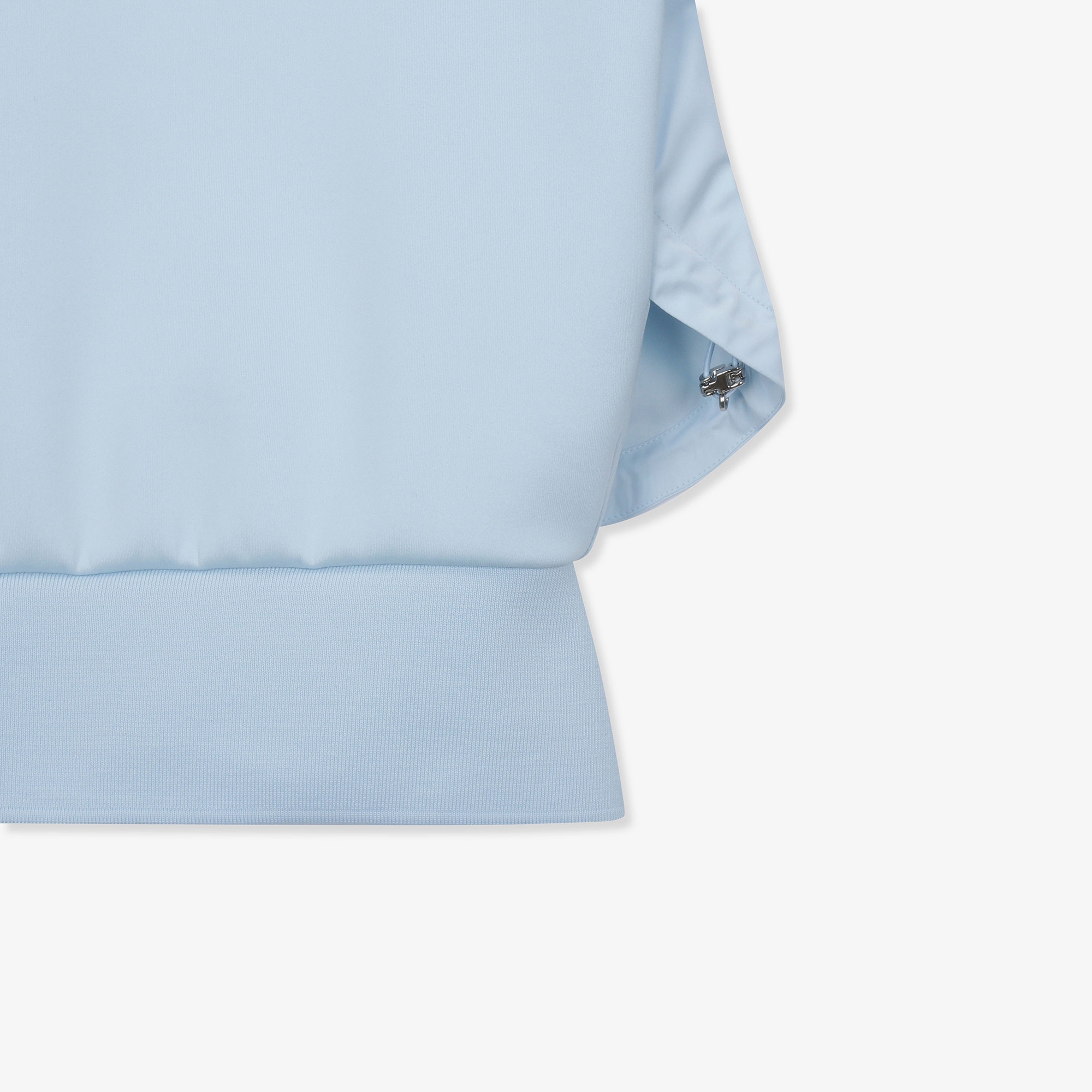 여성 아트로고 우븐 믹스 티셔츠_라이트 블루