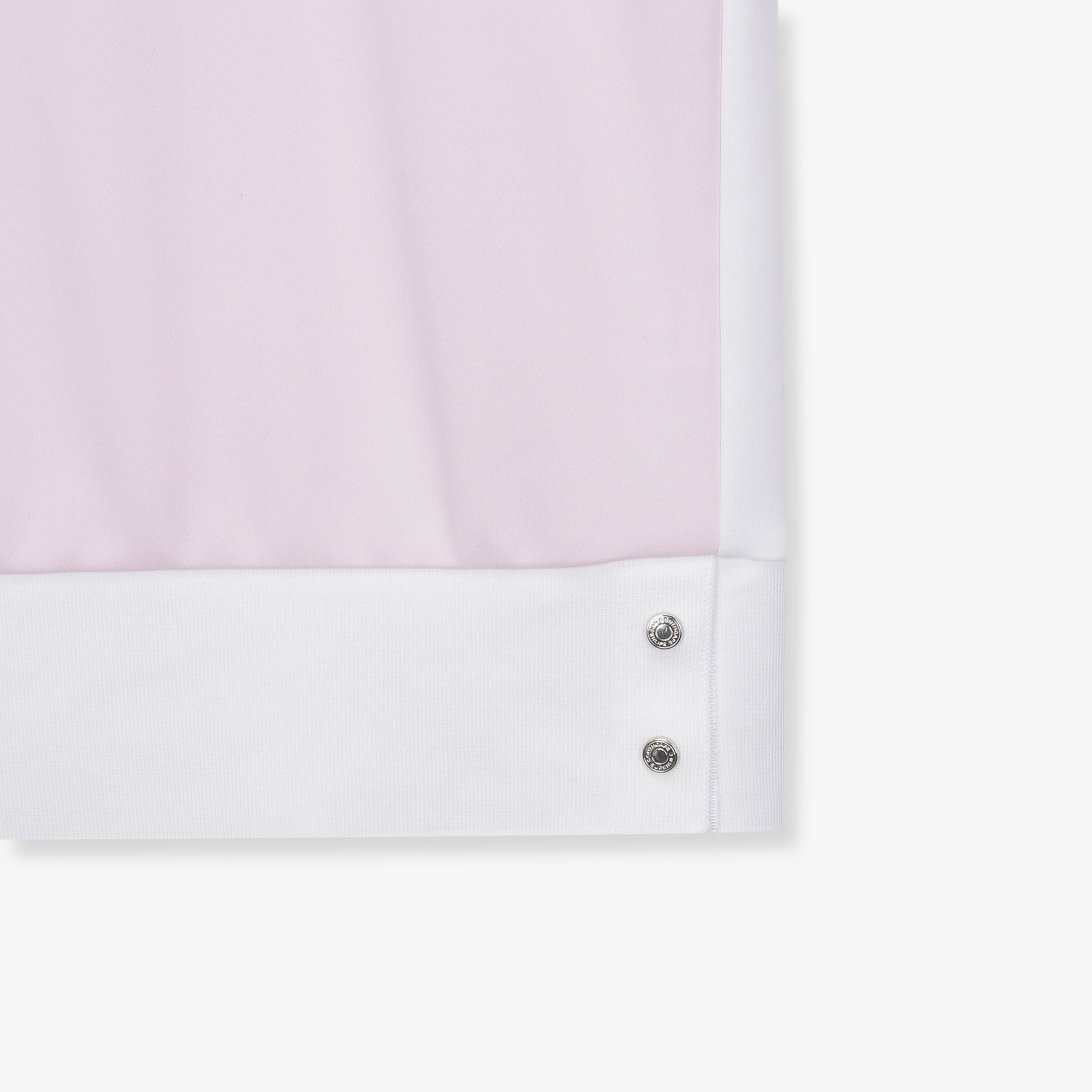 여성 앞뒤 배색 16 로고 자수 칼라 티셔츠_라이트 핑크