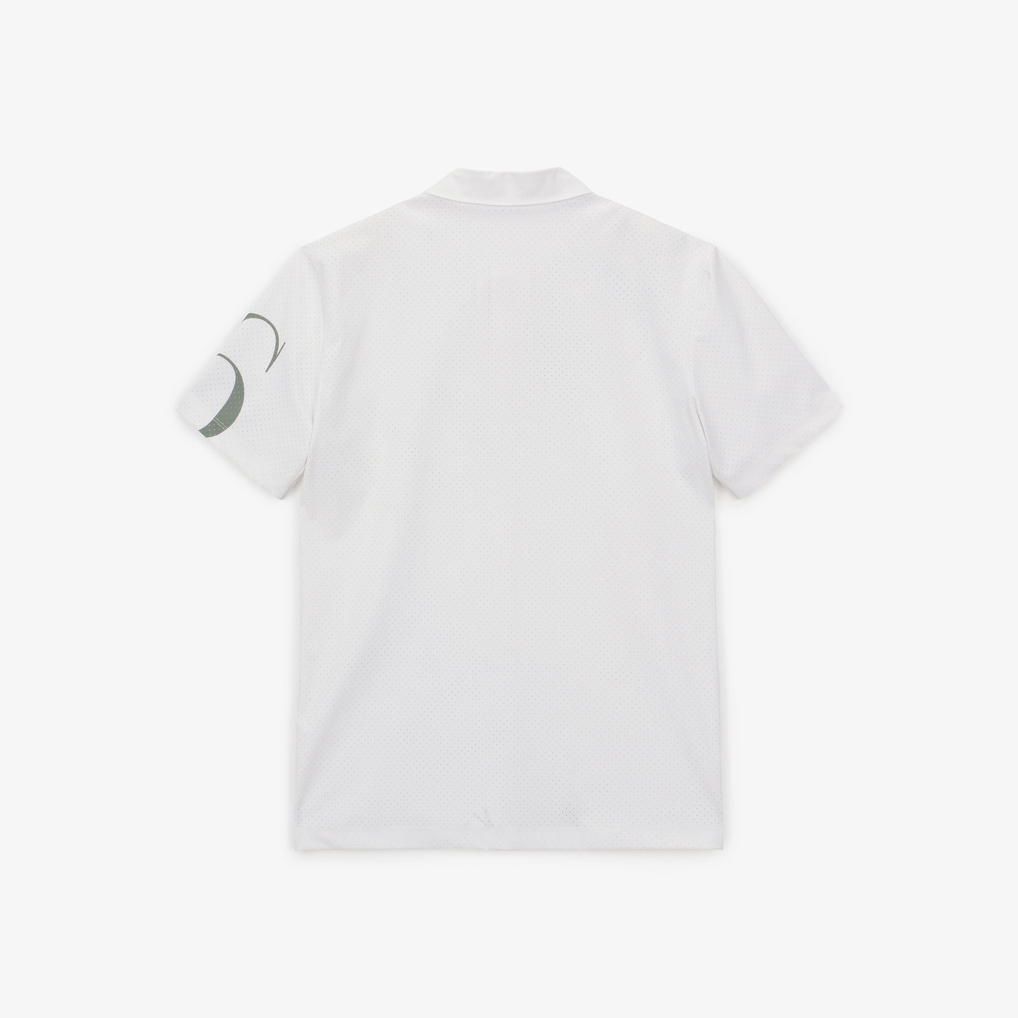 남성 사선 로고 펀칭 칼라 티셔츠_아이보리