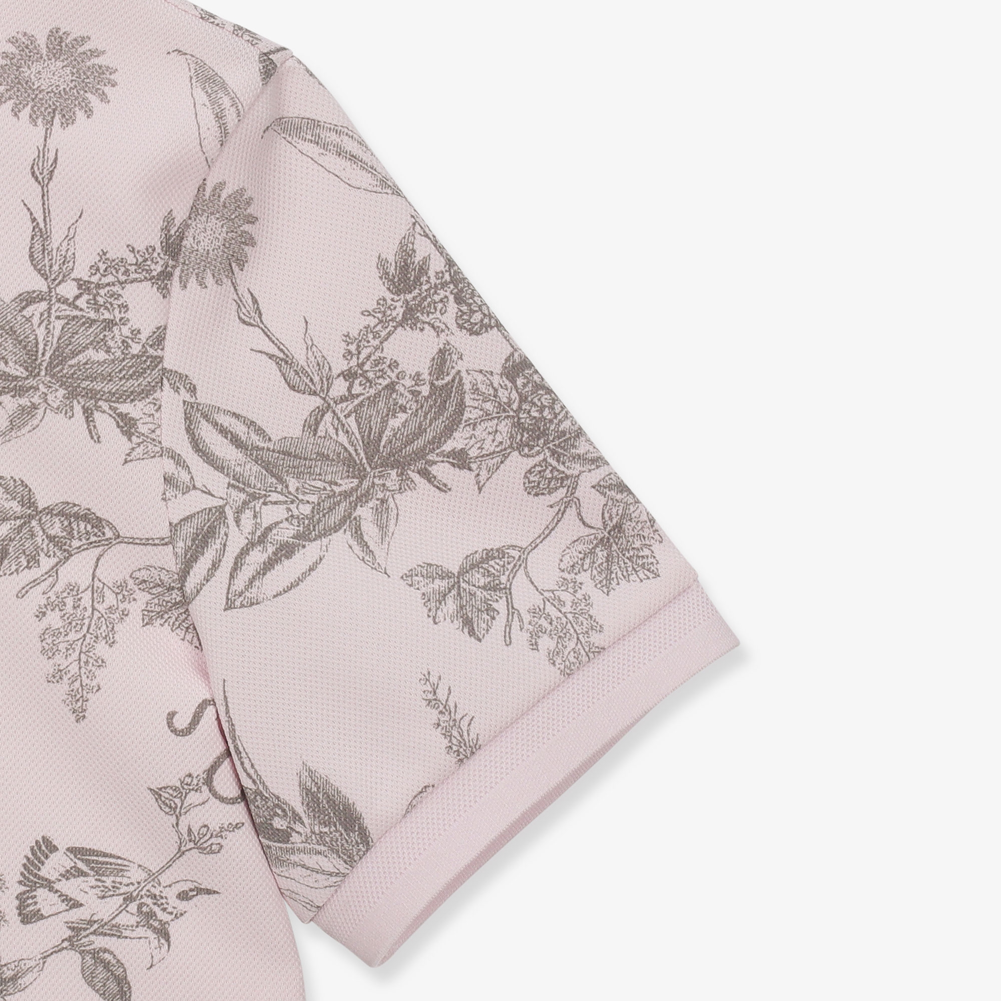남성 아르누보 패턴 칼라 티셔츠_라이트 핑크