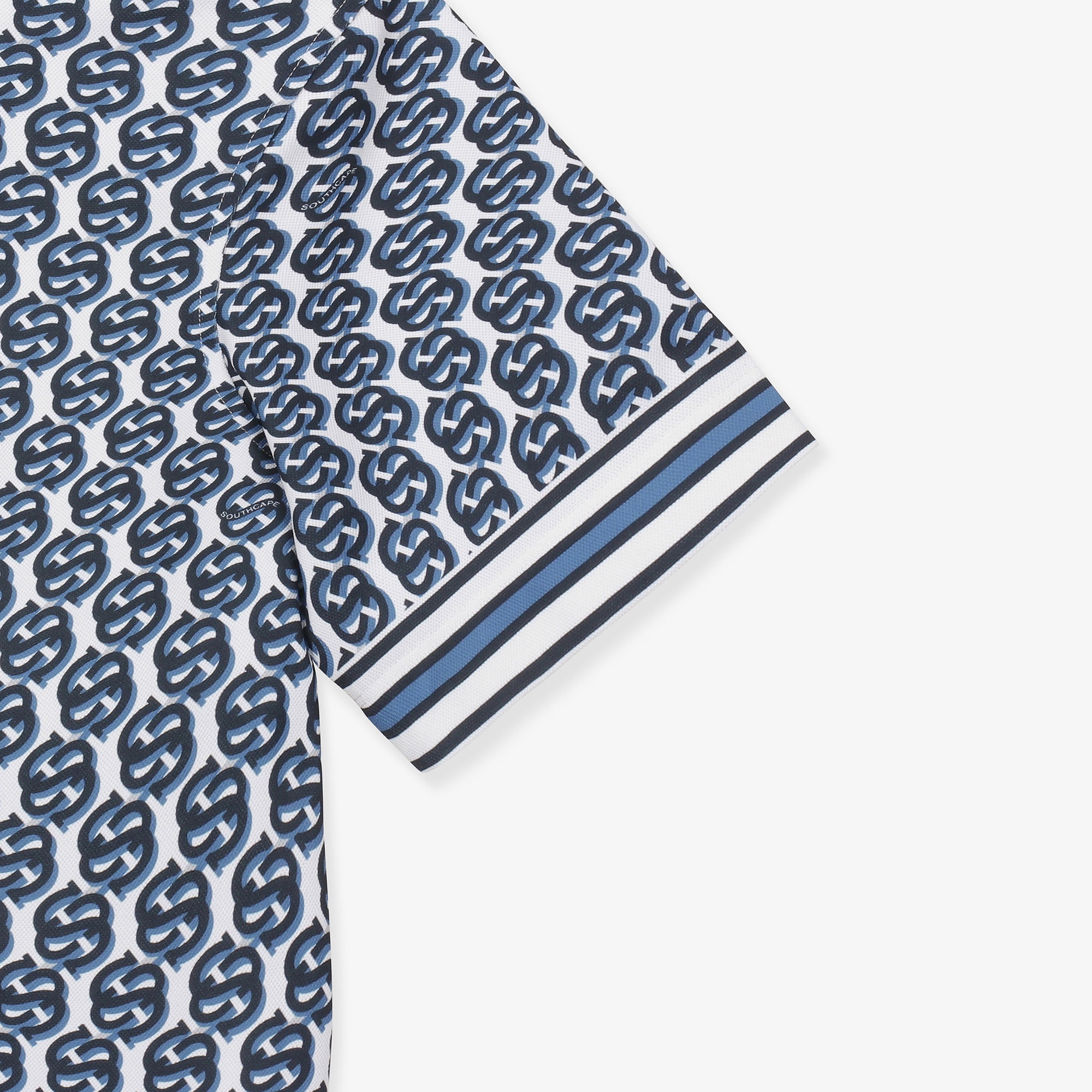 남성 SC로고 패턴 칼라 티셔츠_블루
