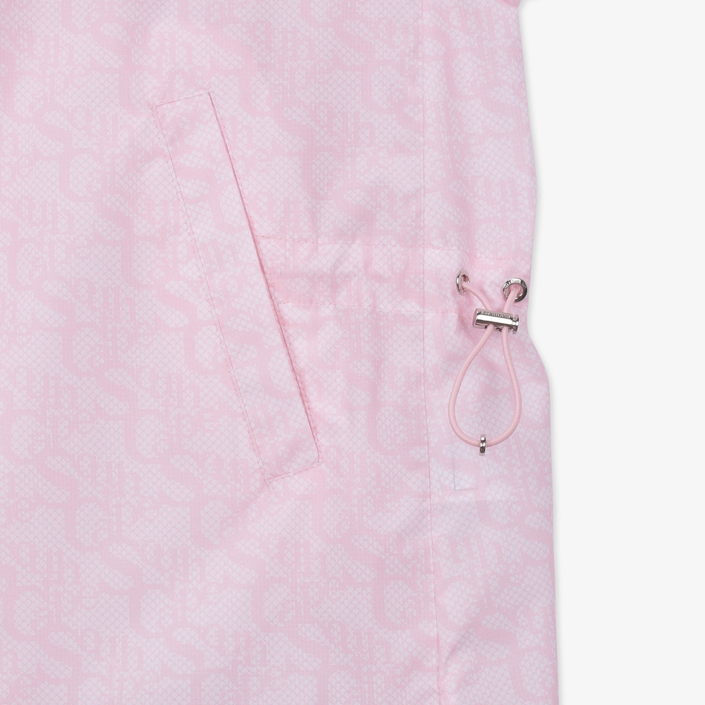 여성 로고 패턴 프린트 오버핏 점퍼_라이트 핑크