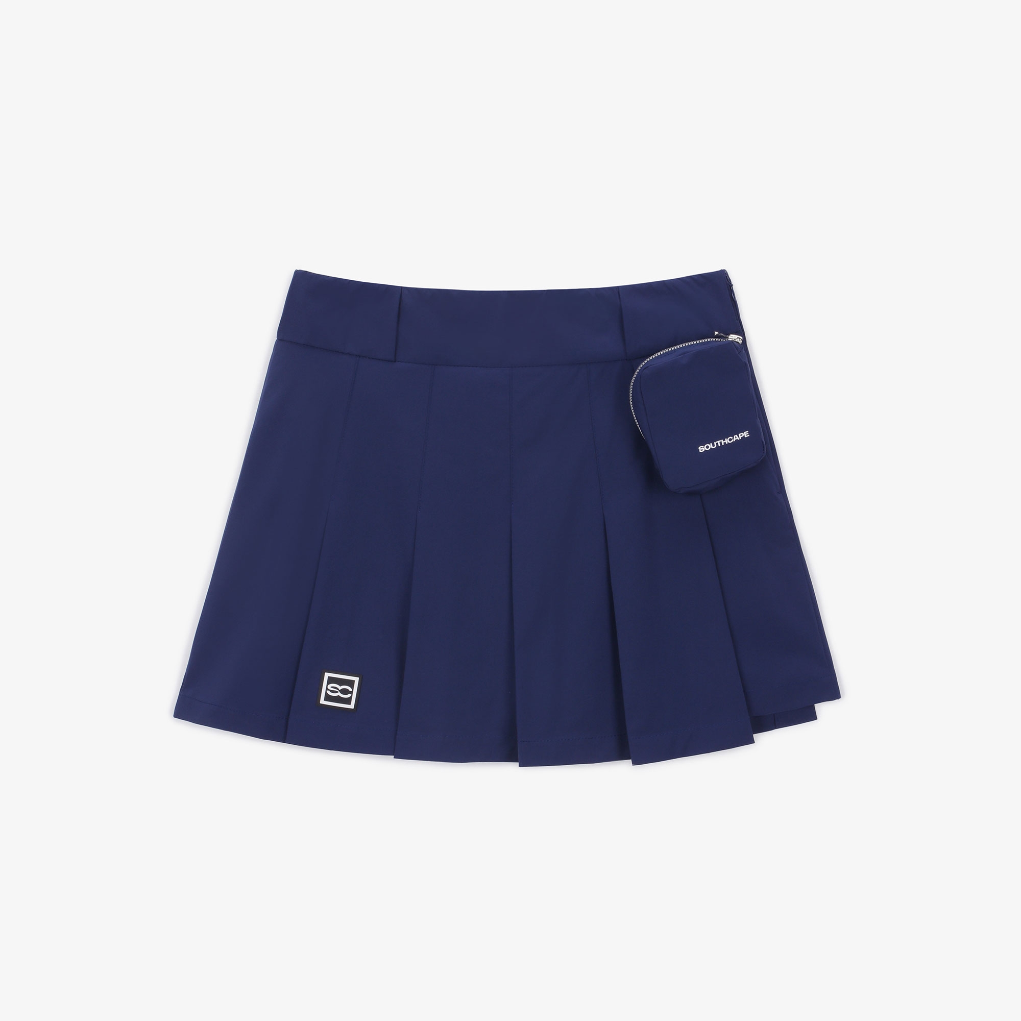 여성 포켓 플리츠 큐롯 팬츠_다크 블루