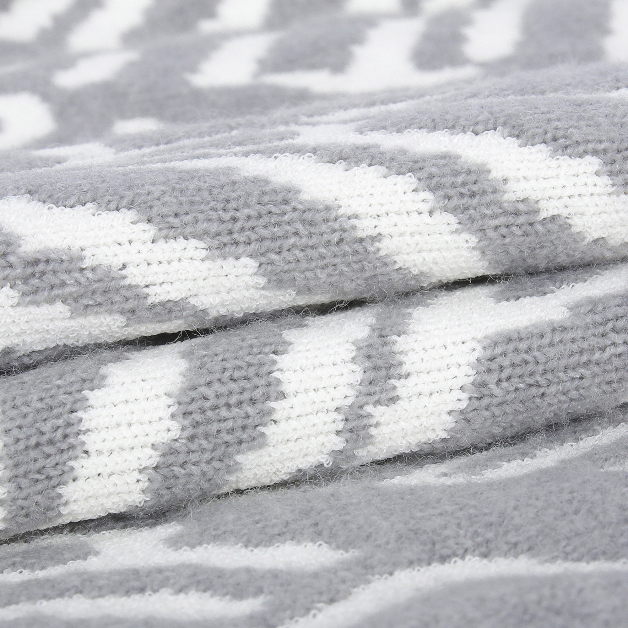 남성 로고 패턴 풀집업 니트_아이보리