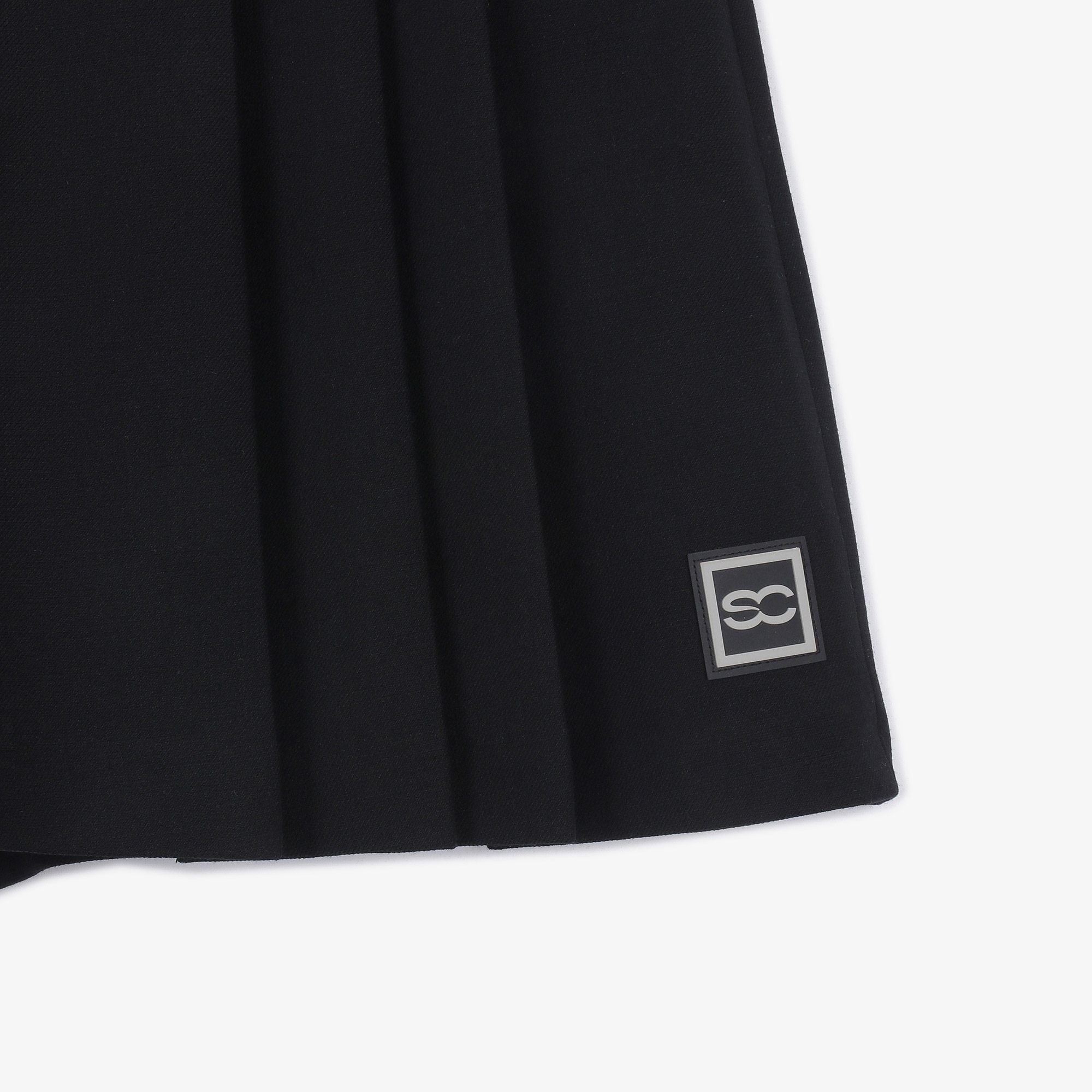 여성 긴기장 사이드 플리츠 팬츠_블랙