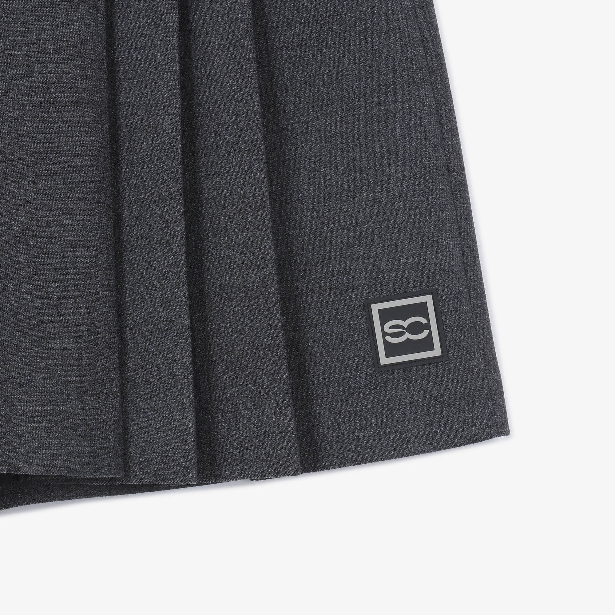 여성 긴기장 사이드 플리츠 팬츠_그레이