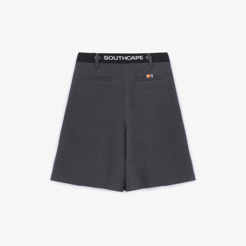 여성 긴기장 사이드 플리츠 팬츠_그레이