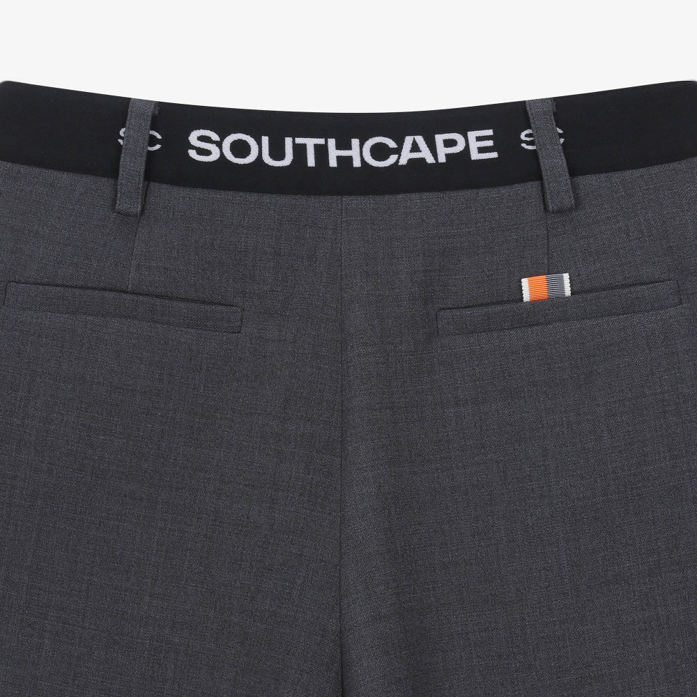 여성 긴기장 사이드 플리츠 팬츠_그레이