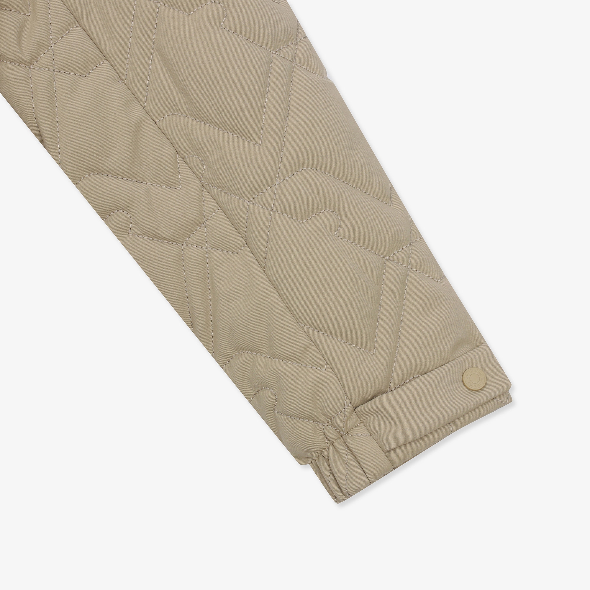 여성 볼란테 패턴 퀼팅 아노락_카키 베이지