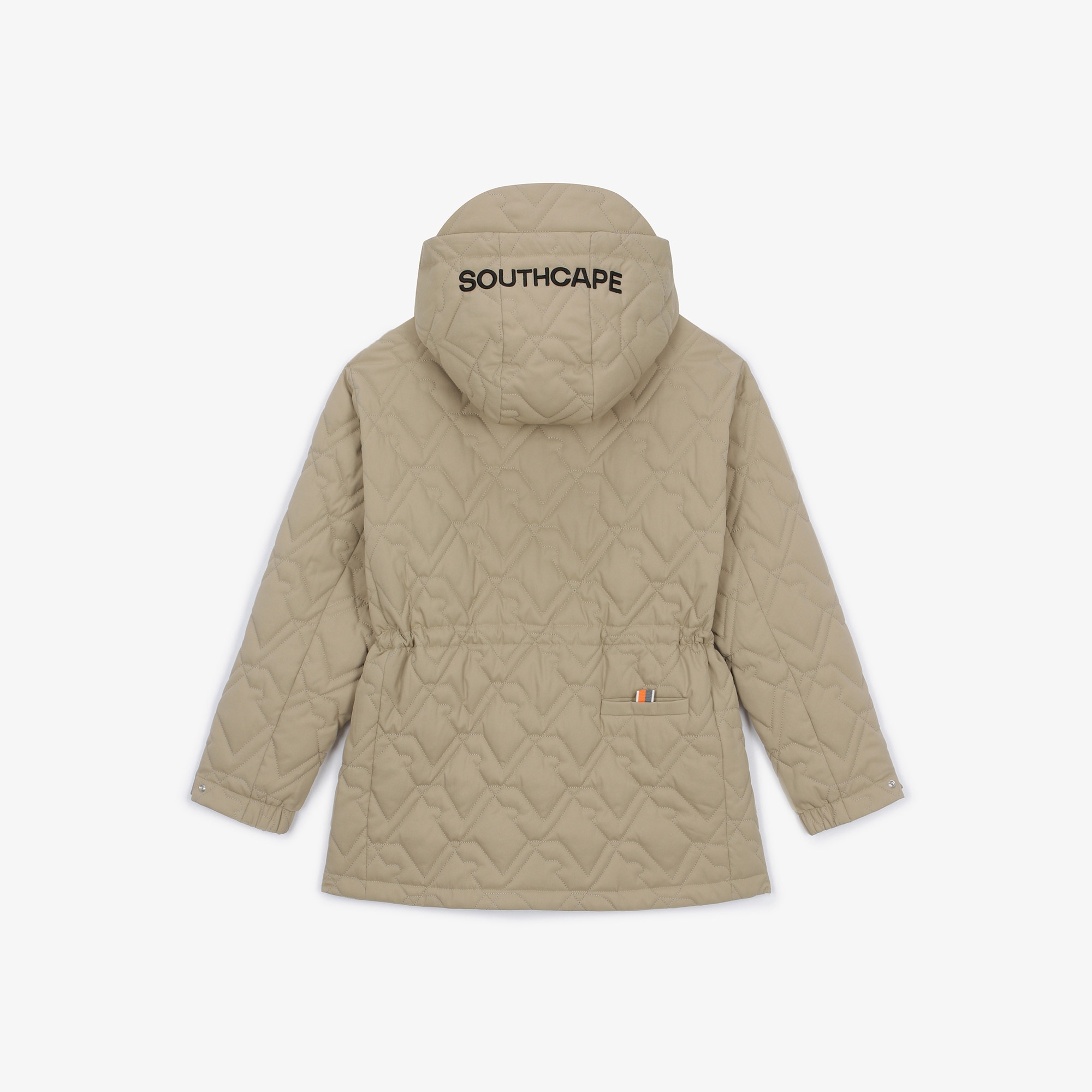 여성 볼란테 패턴 퀼팅 아노락_카키 베이지