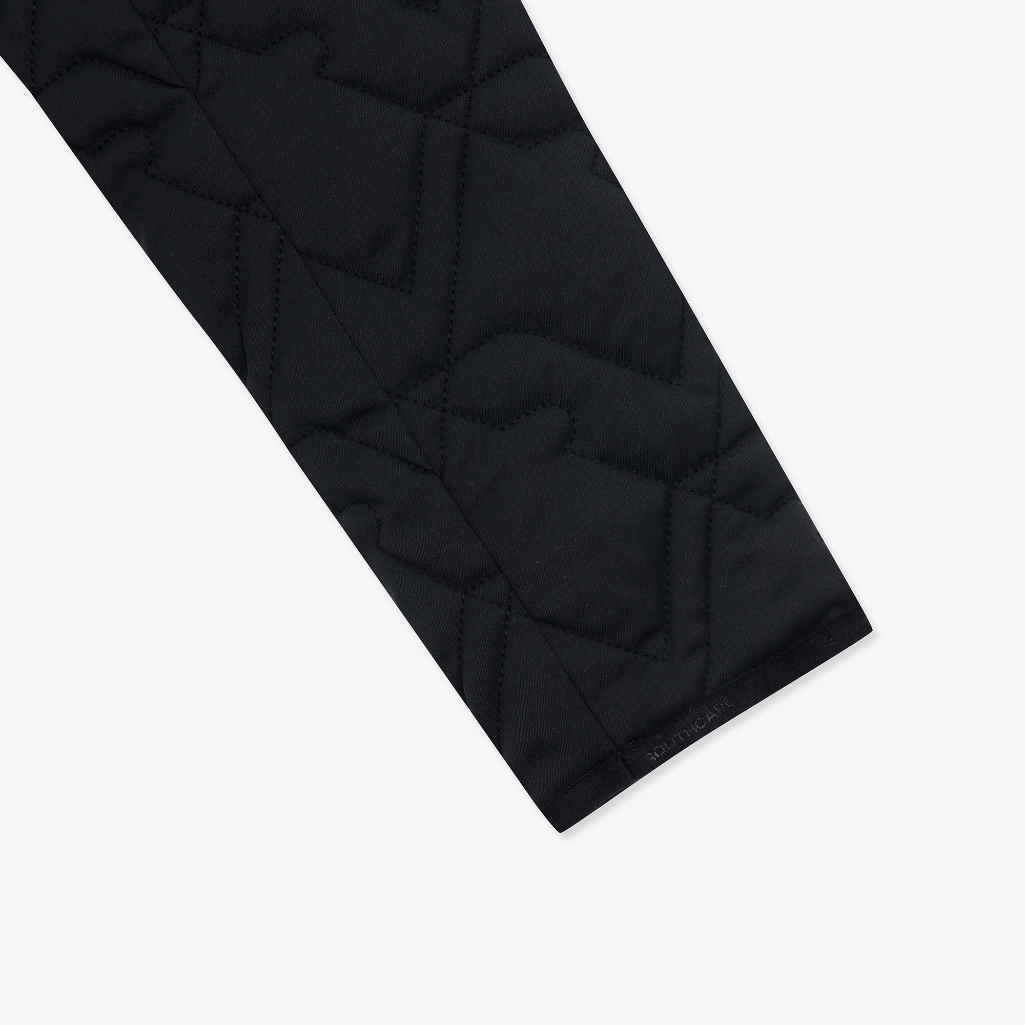 여성 볼란테 패턴 퀼팅 칼라 점퍼_블랙