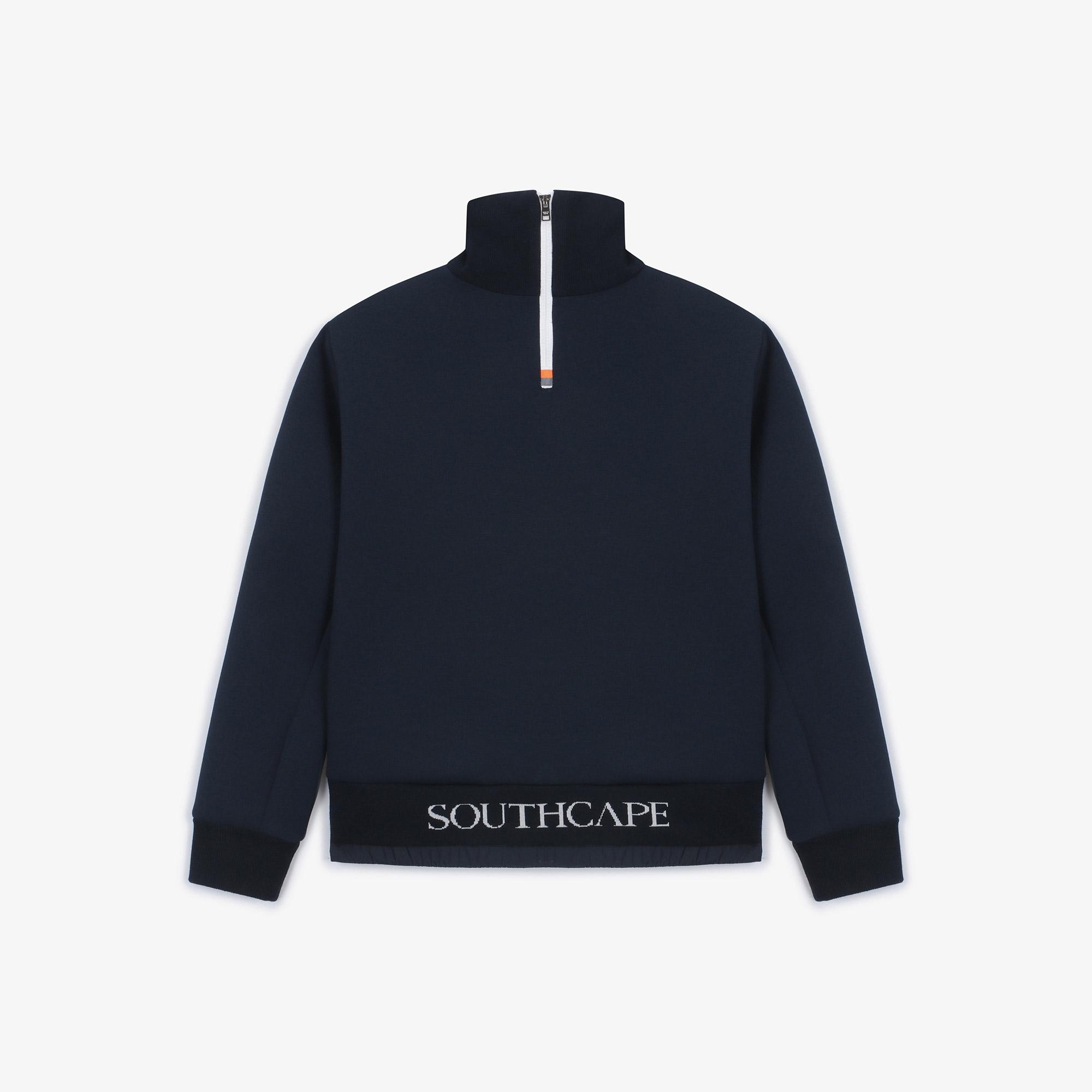 여성 16로고 저지 점퍼_네이비