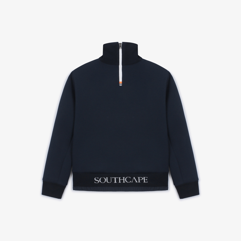 여성 16로고 저지 점퍼_네이비