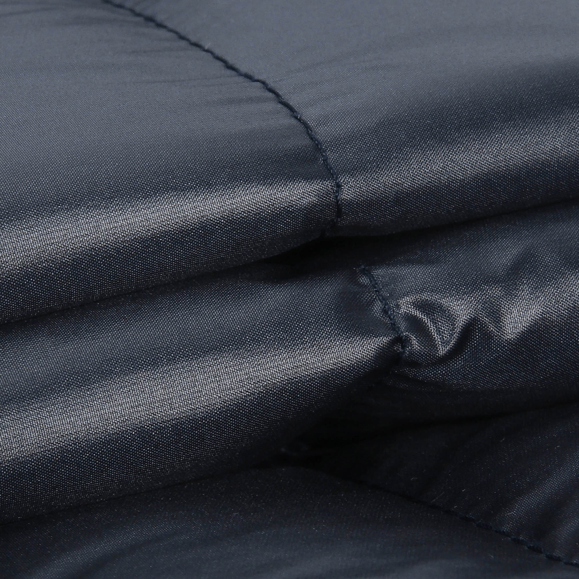 여성 글로시 하이넥 벨트 다운 베스트_네이비