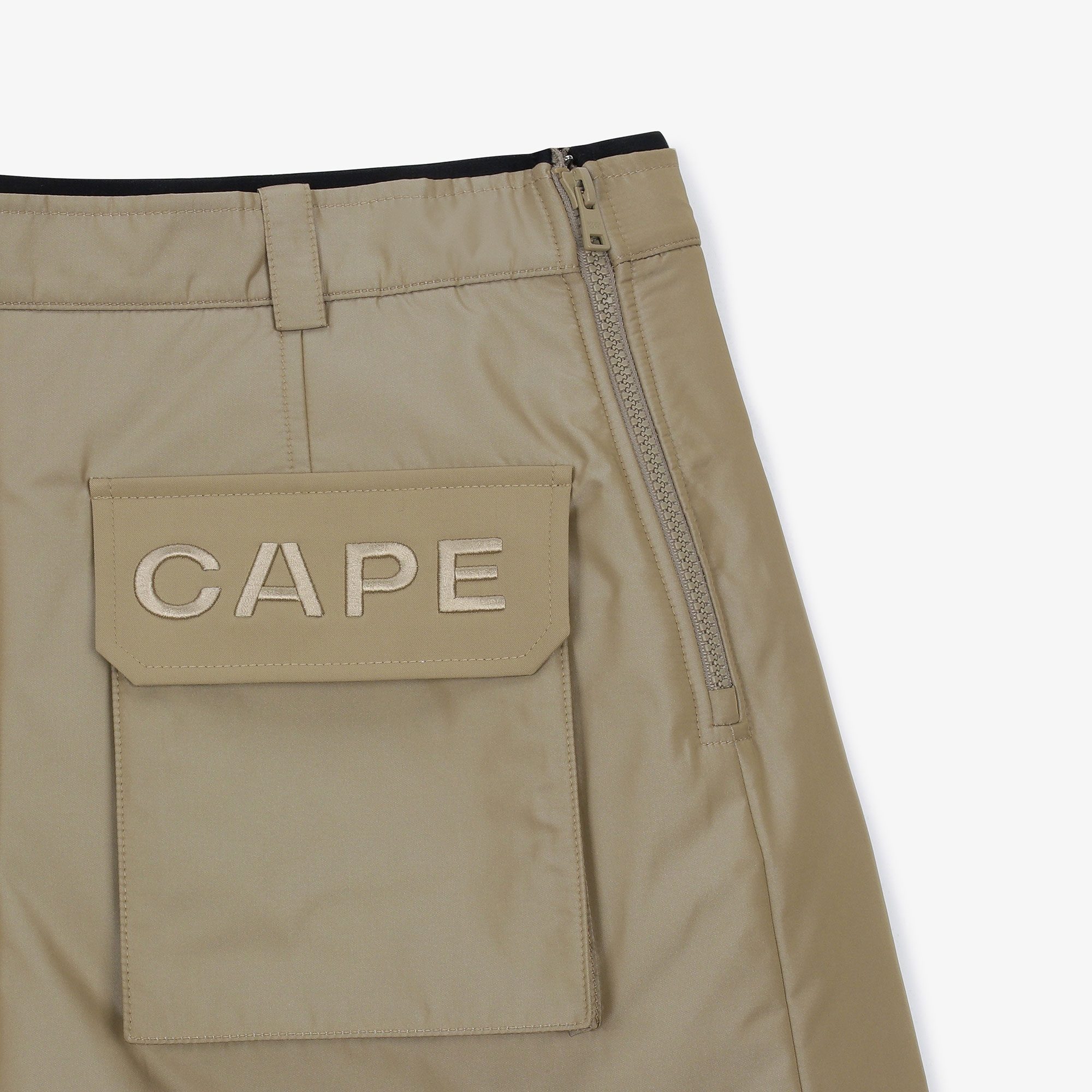 여성 빅 포켓 패딩 숏 팬츠_베이지