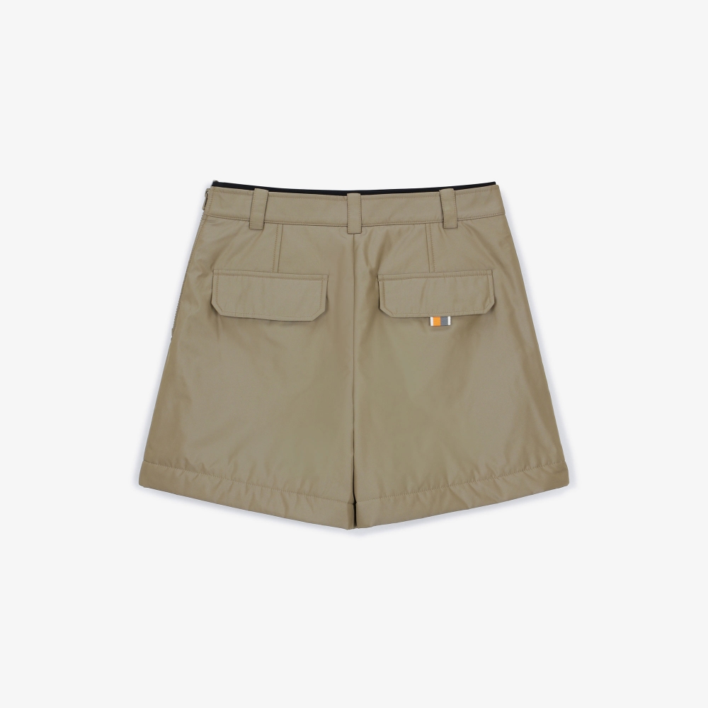 여성 빅 포켓 패딩 숏 팬츠_베이지