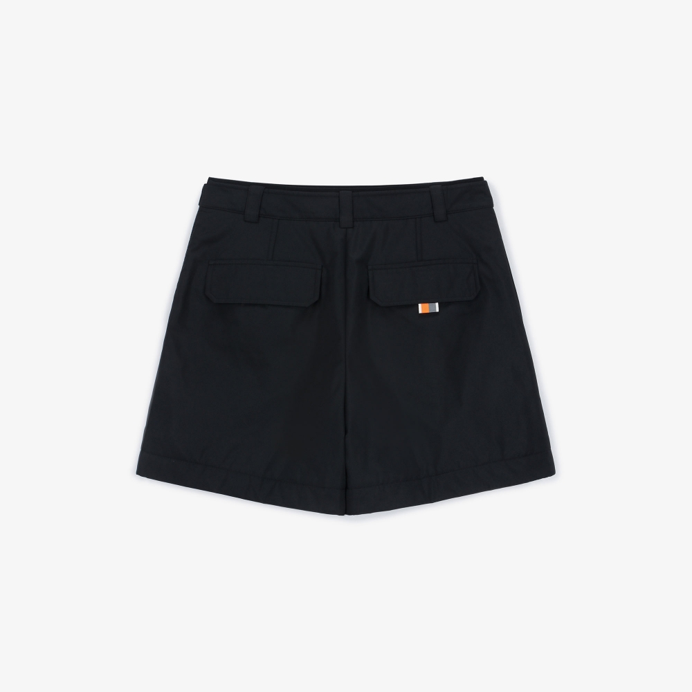여성 빅 포켓 패딩 숏 팬츠_블랙