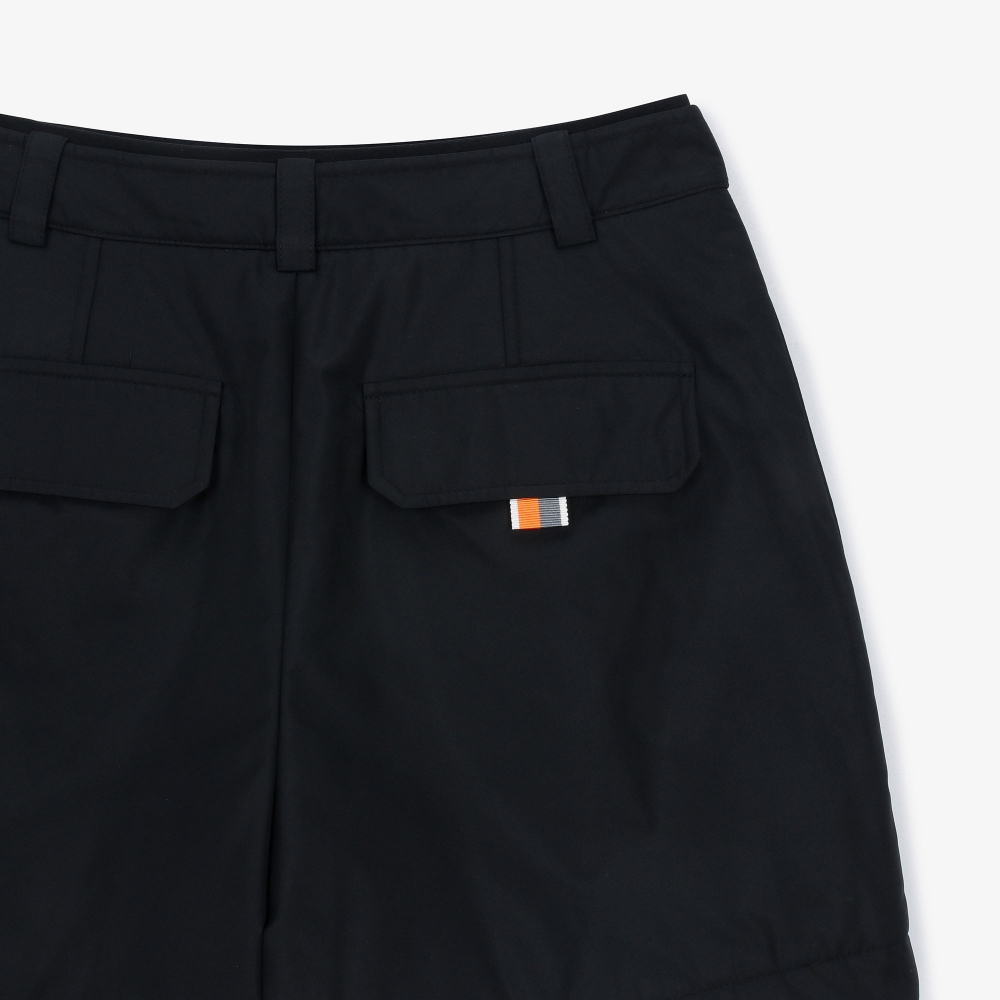 여성 빅 포켓 패딩 숏 팬츠_블랙