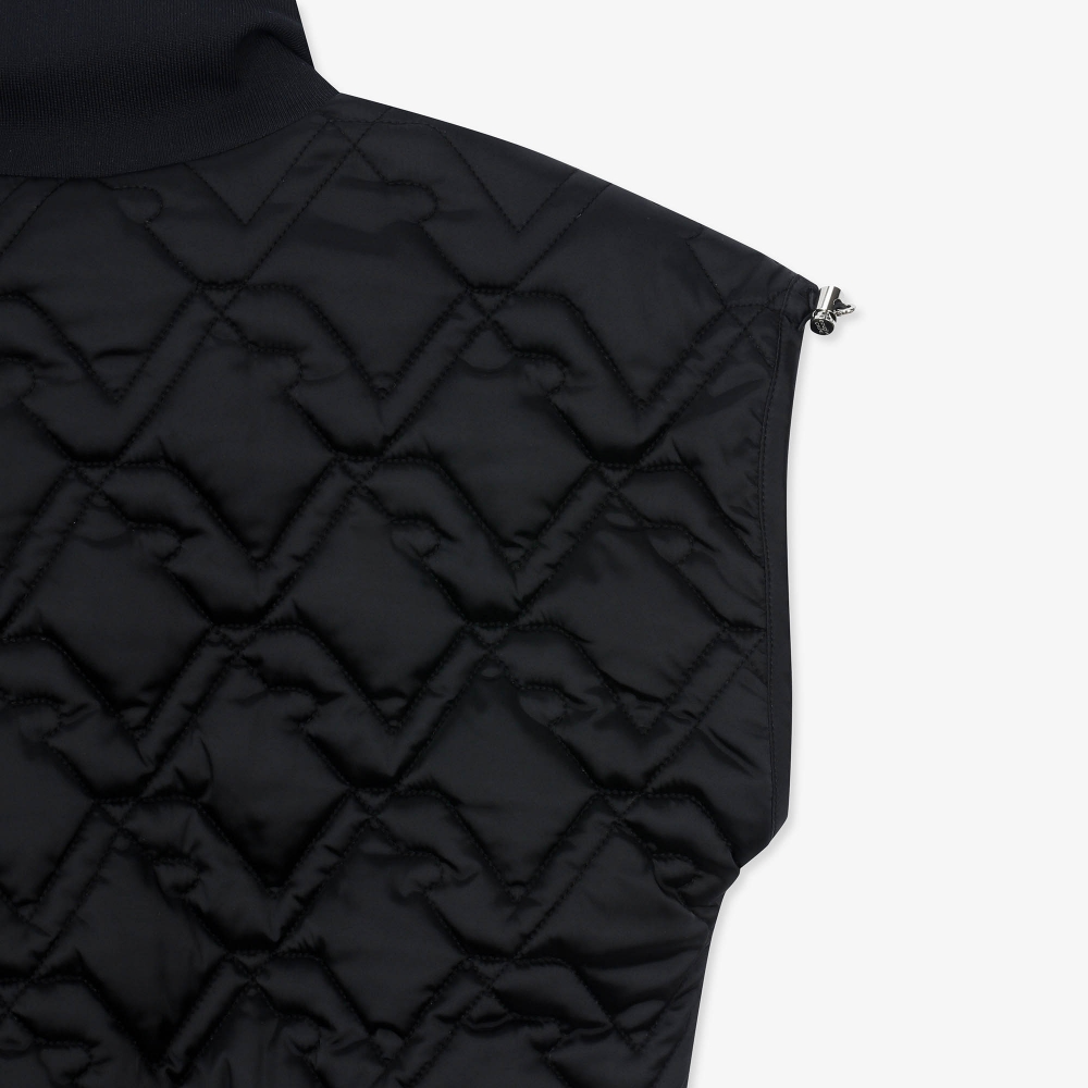 여성 볼란테 퀼팅 패딩 베스트_블랙