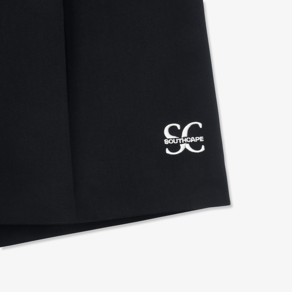 여성 사우스케이프 로고 밴딩 팬츠_블랙