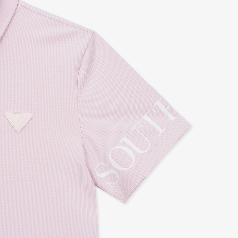 남성 소매 로고 반팔 티셔츠_라이트 핑크