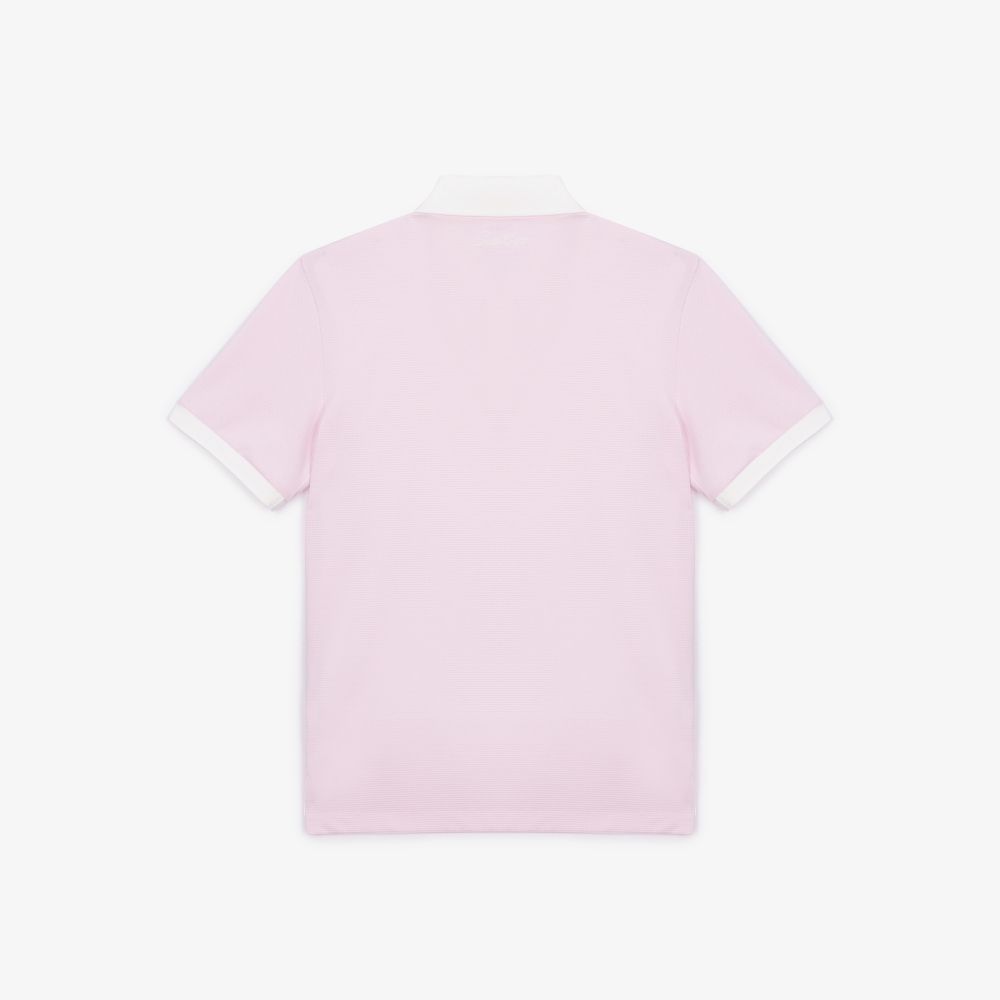남성 하프 집업 칼라 티셔츠_라이트 핑크