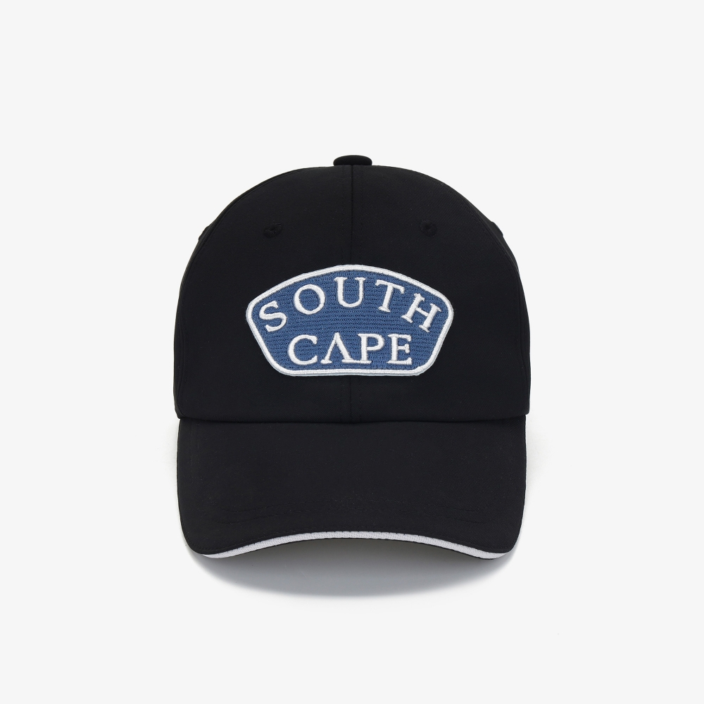 남성 SOUTHCAPE 로고 와펜 볼캡_블랙