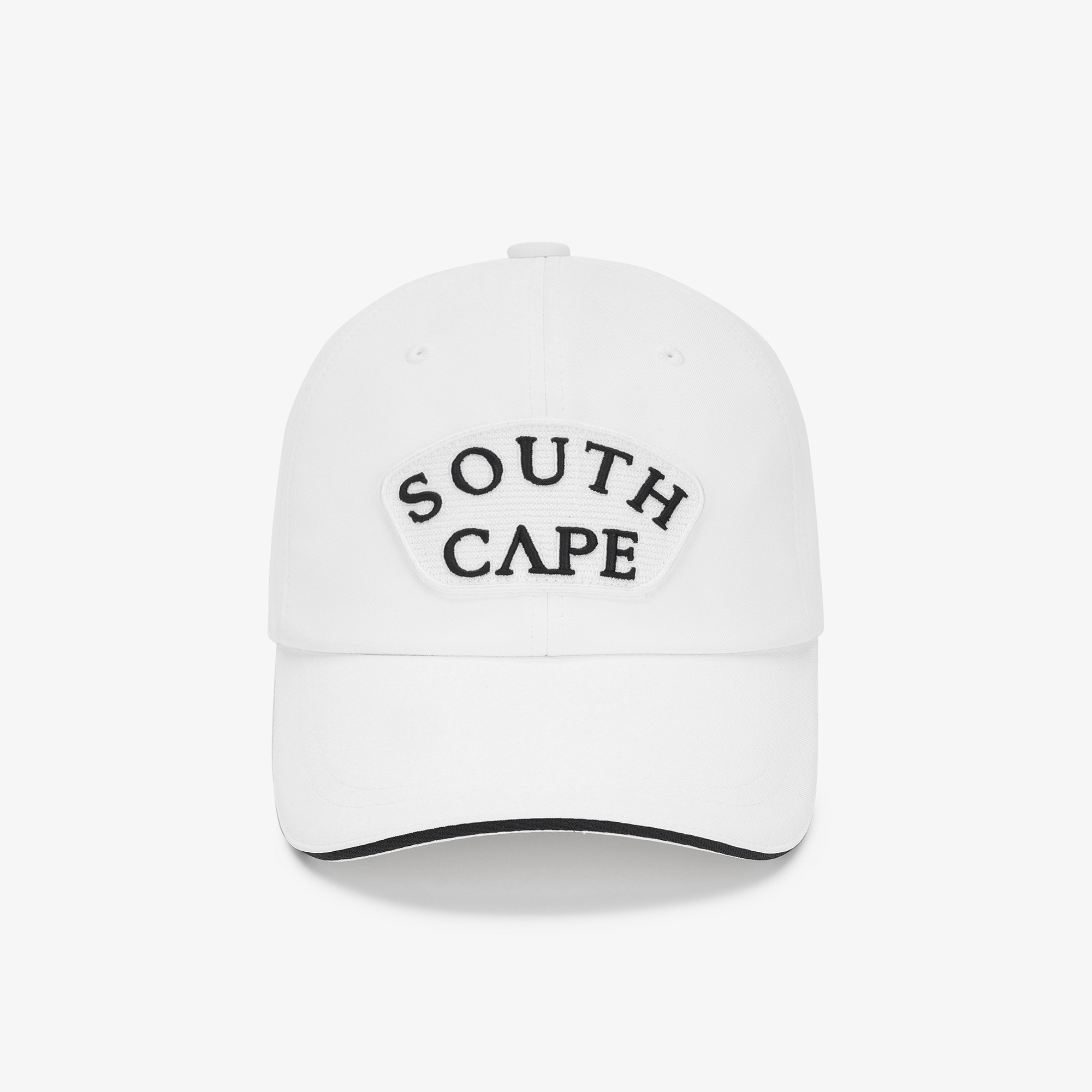 남성 SOUTHCAPE 로고 와펜 볼캡_화이트