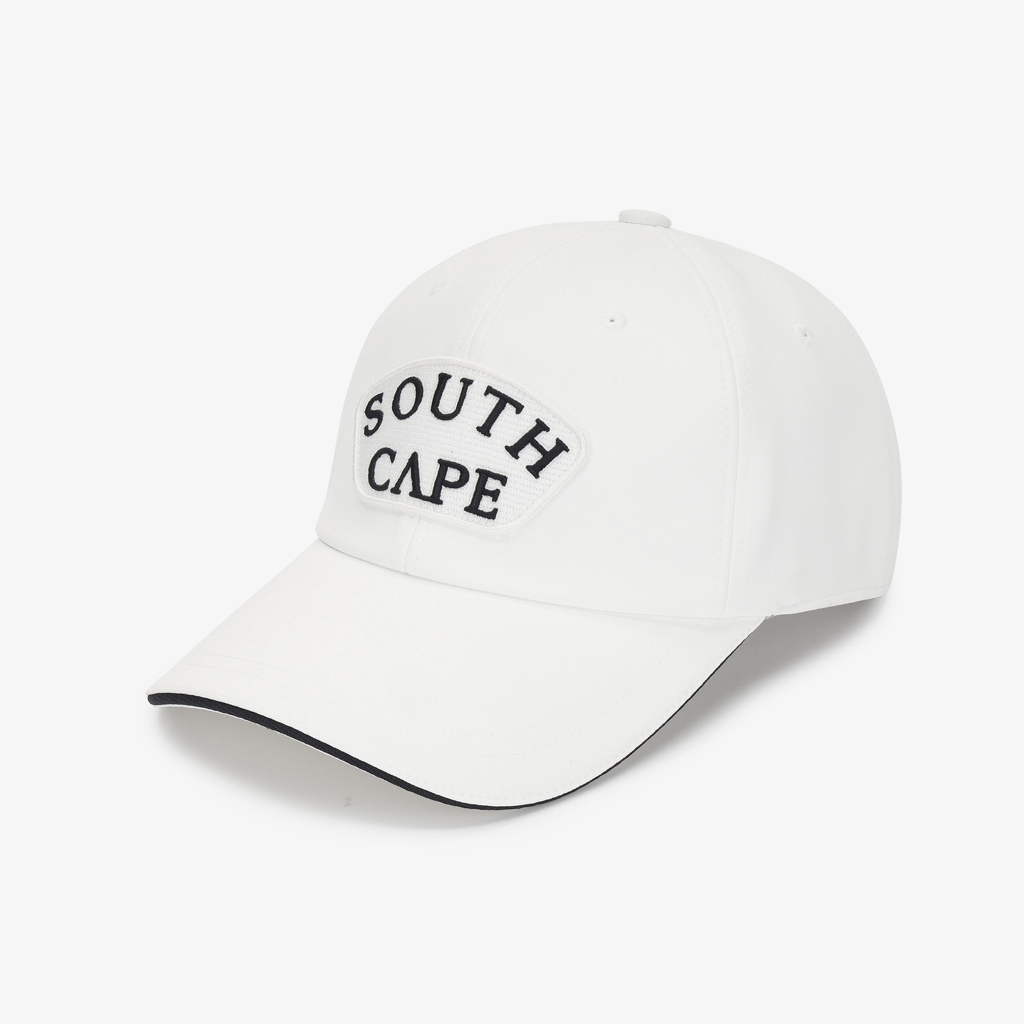 남성 SOUTHCAPE 로고 와펜 볼캡_화이트