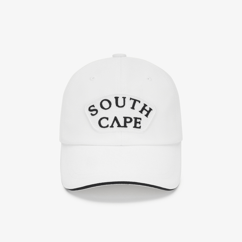 남성 SOUTHCAPE 로고 와펜 볼캡_화이트