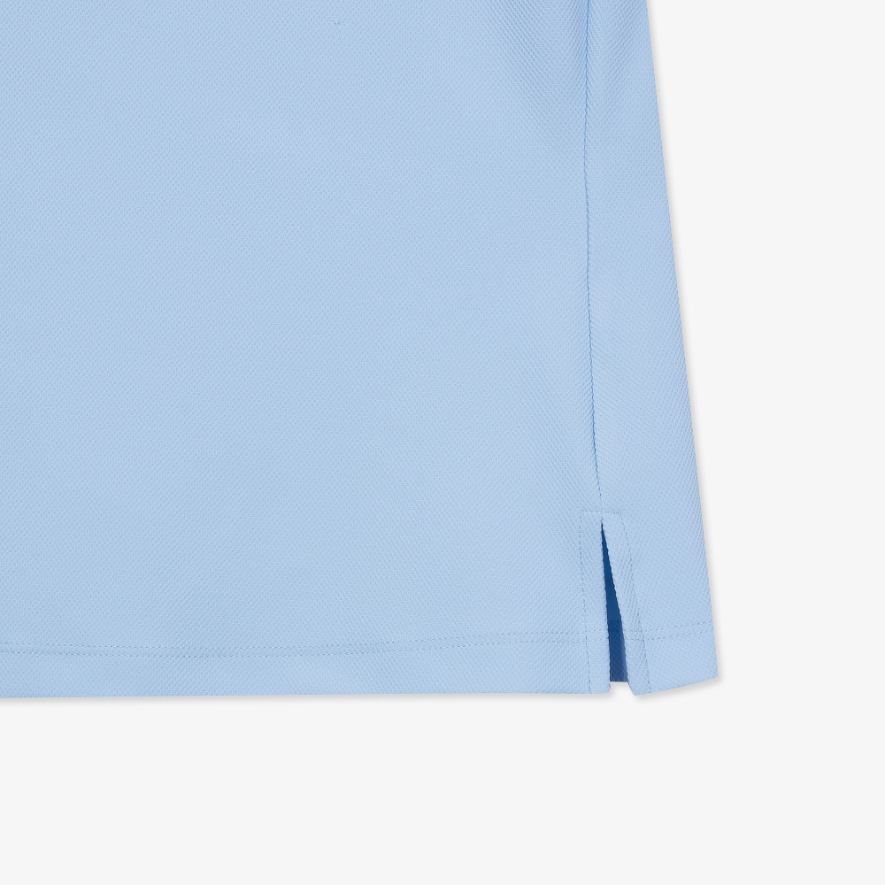 여성 넥타이 배색 칼라 티셔츠_라이트 블루