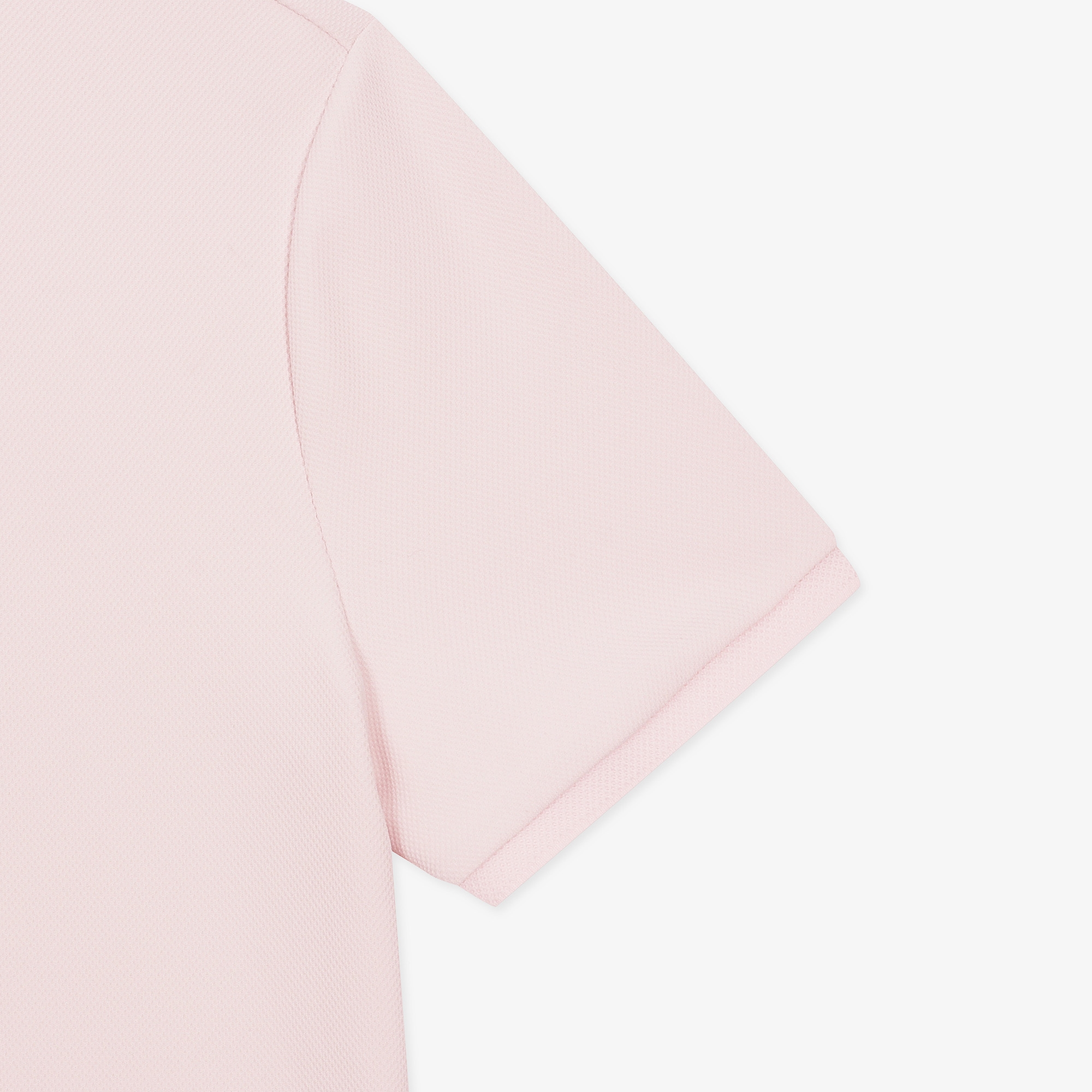 여성 넥타이 배색 칼라 티셔츠_라이트 핑크