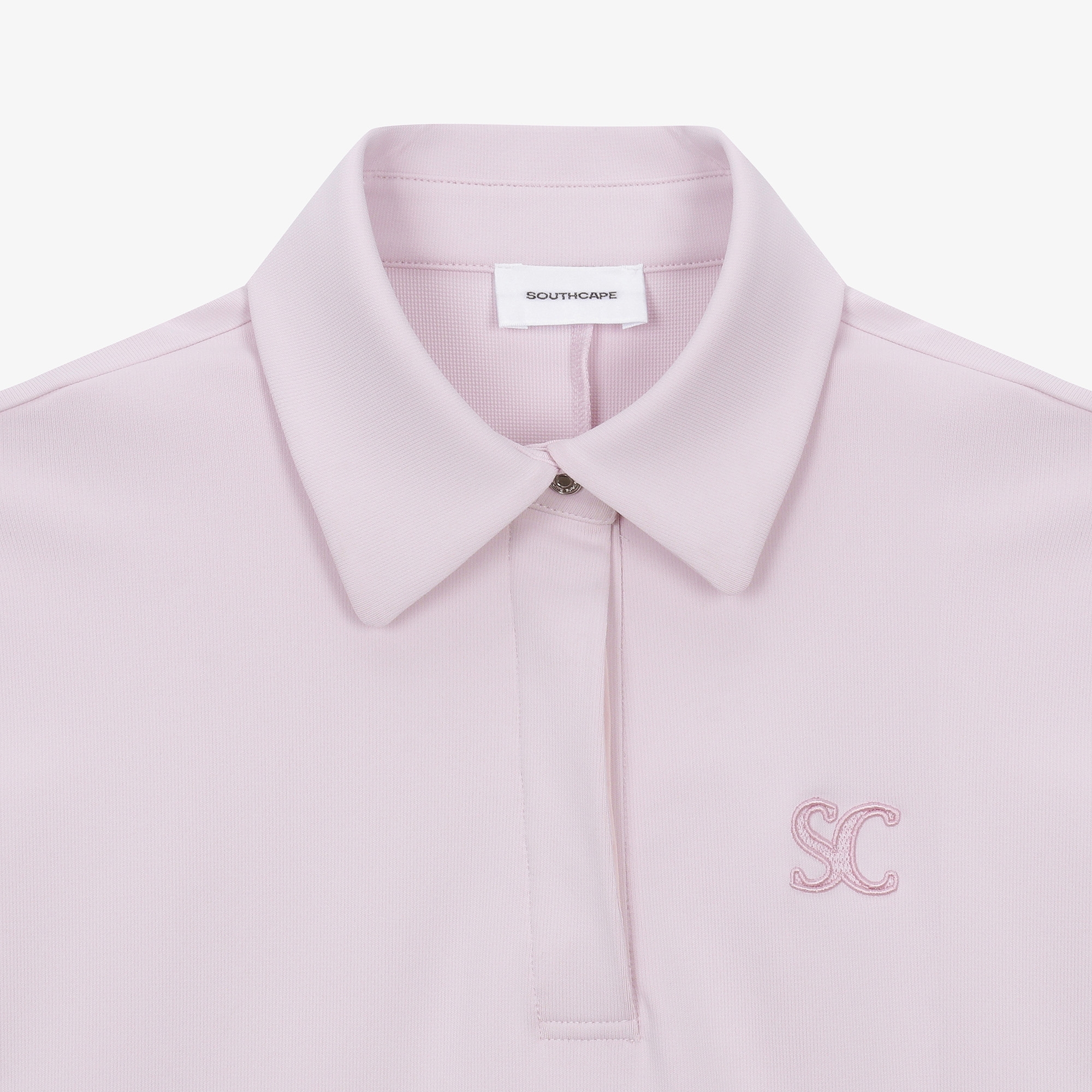 여성 SC 로고 칼라 티셔츠_라이트 핑크