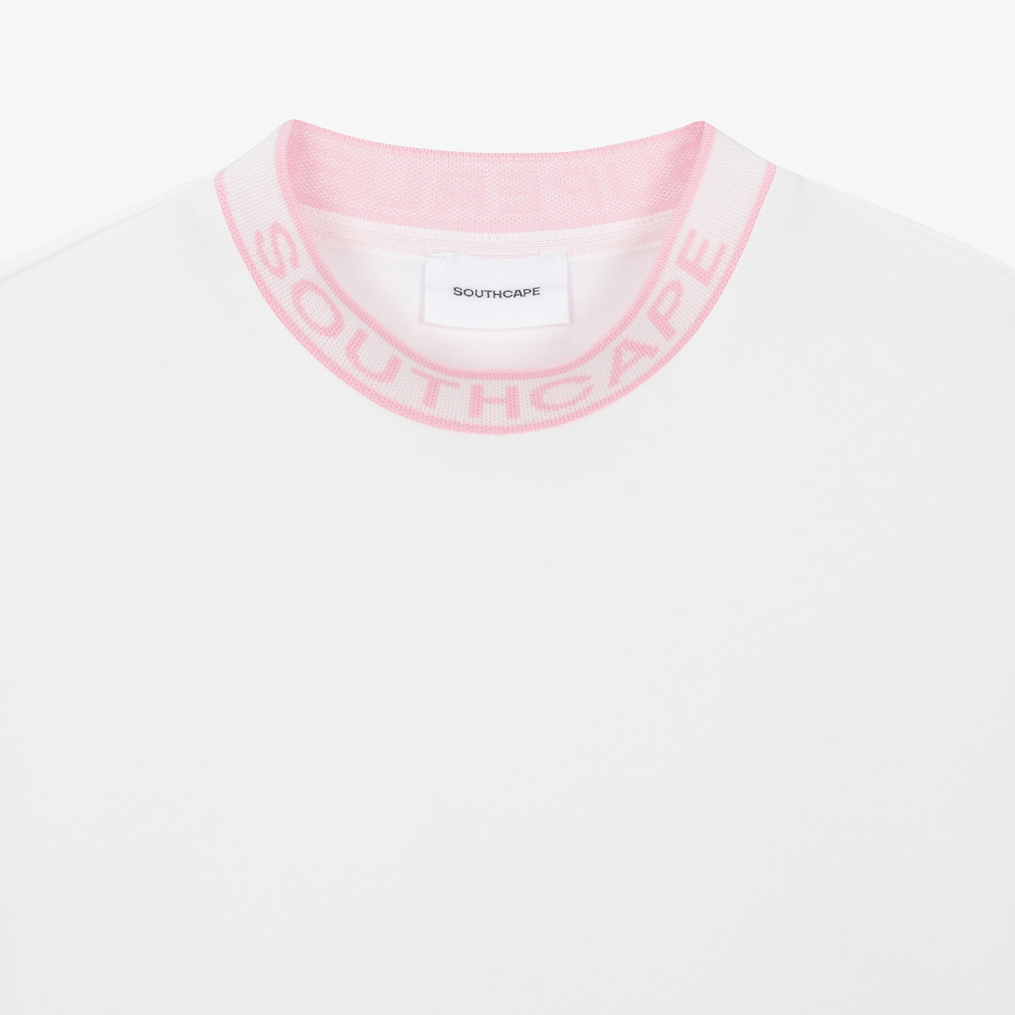 여성 로고넥 라운드 티셔츠_핑크