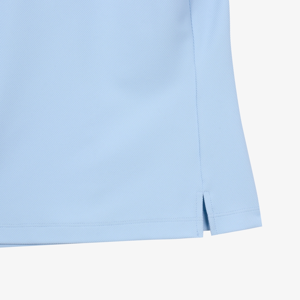 여성 SC 배색 칼라 티셔츠_라이트 블루