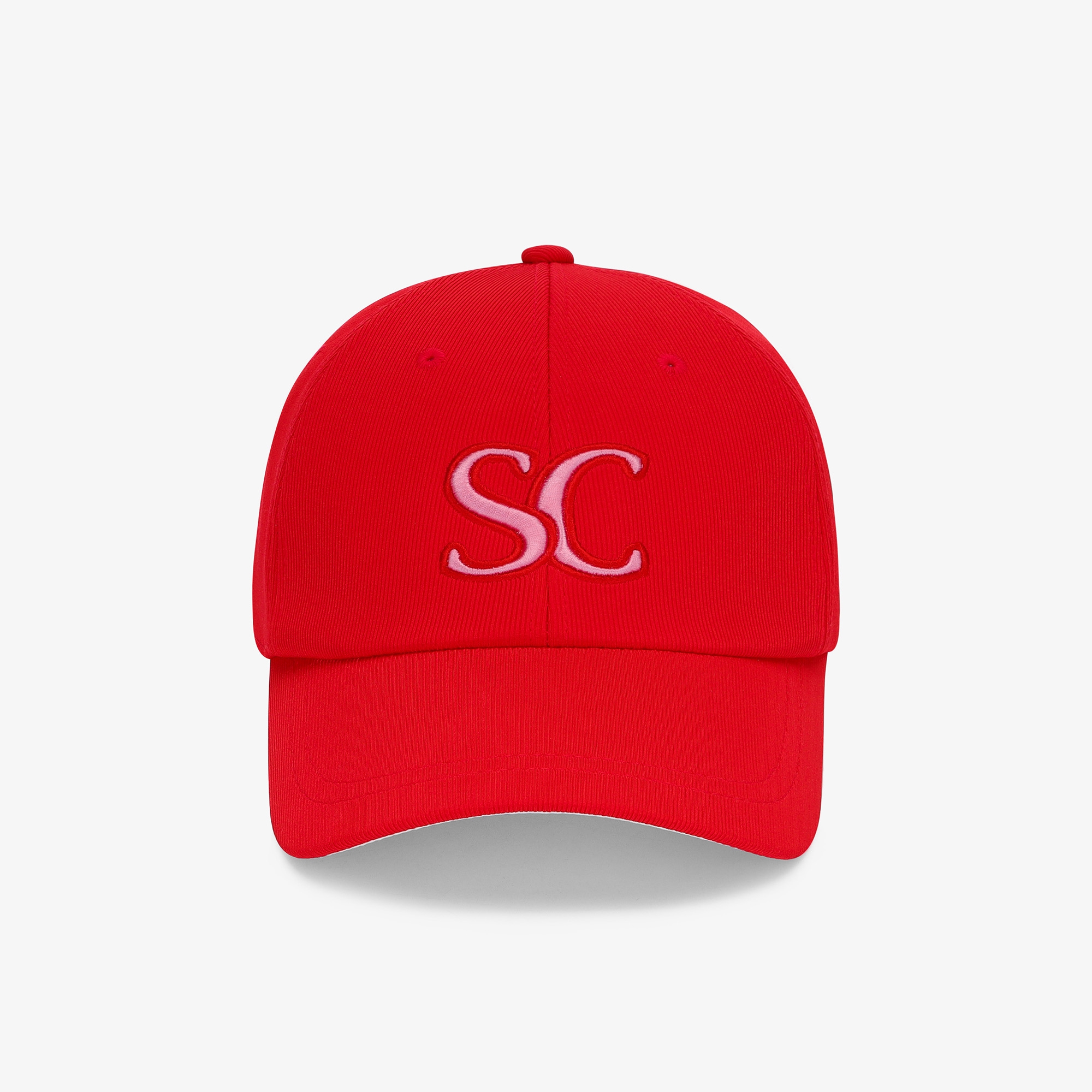 여성 SC 골지 하프캡_레드