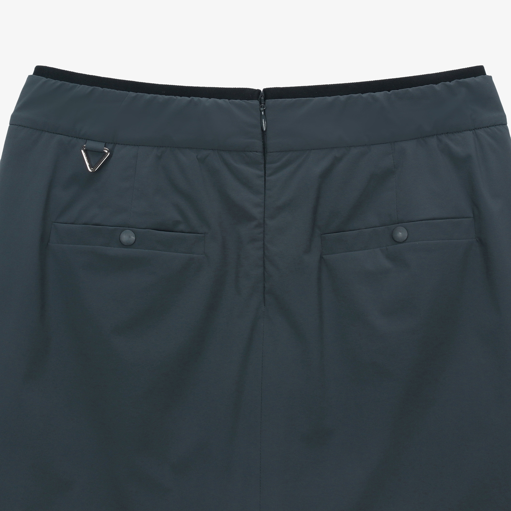 여성 사이드 스트라이프 히든 숏 팬츠_다크 그레이