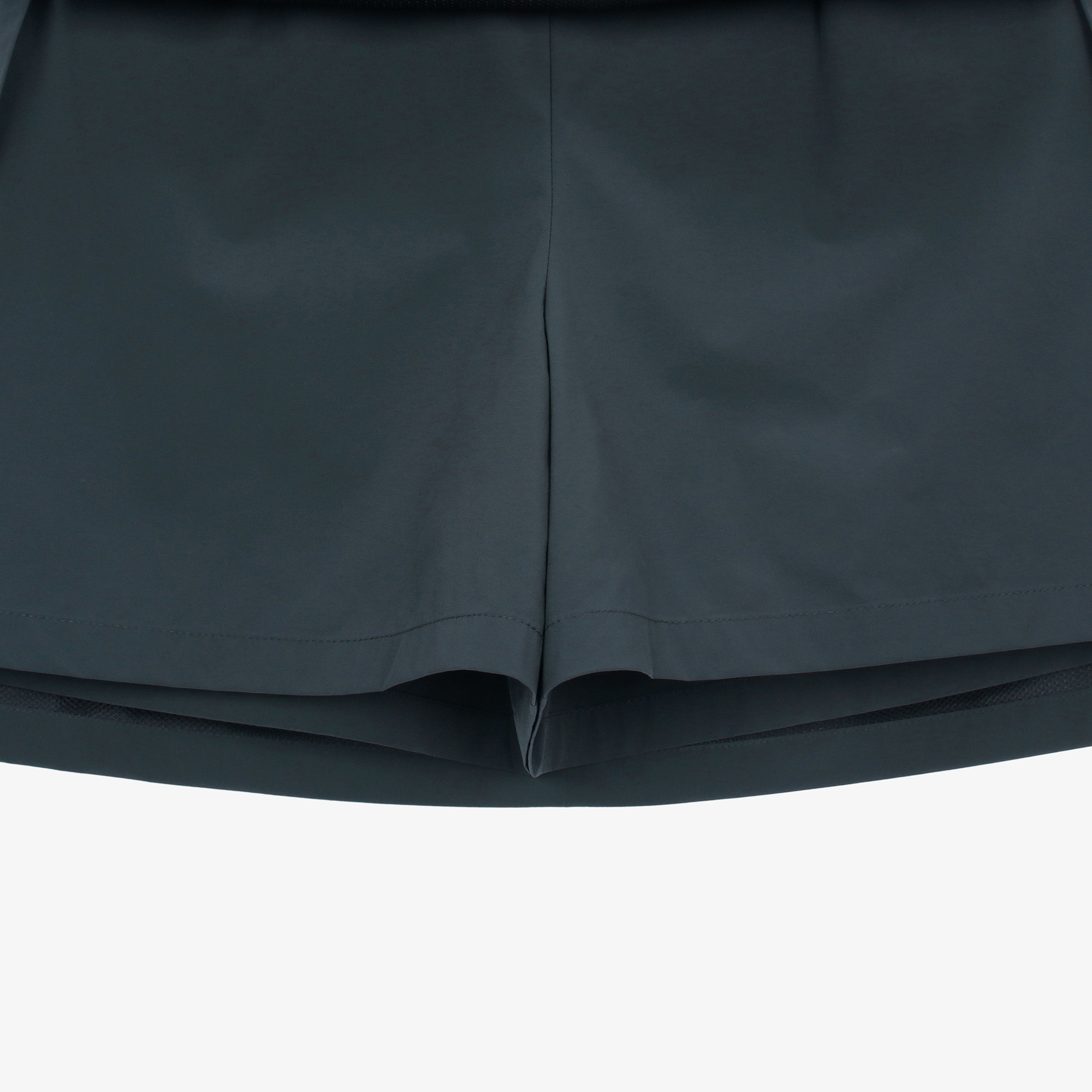 여성 사이드 스트라이프 히든 숏 팬츠_다크 그레이