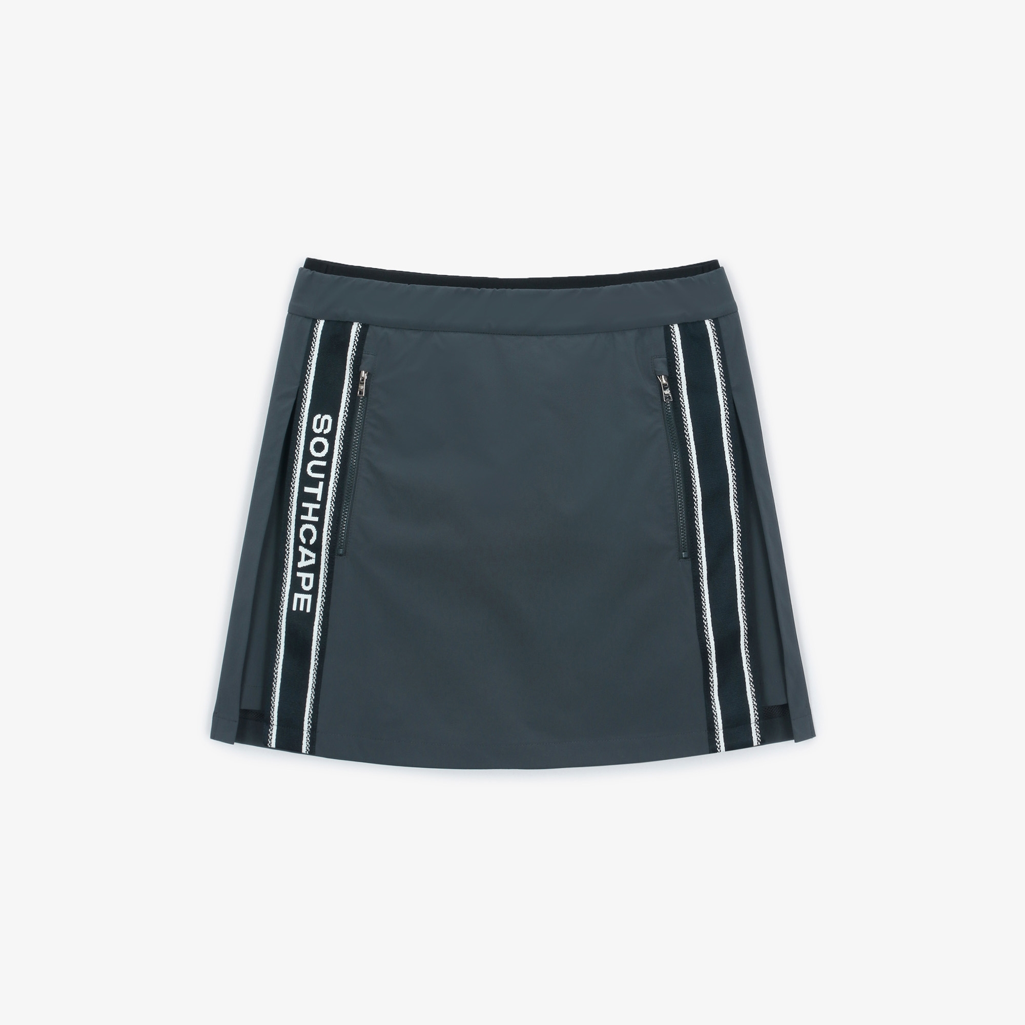 여성 사이드 스트라이프 히든 숏 팬츠_다크 그레이