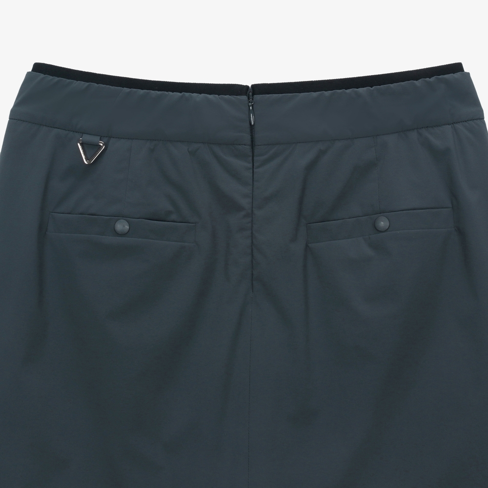 여성 사이드 스트라이프 히든 숏 팬츠_다크 그레이