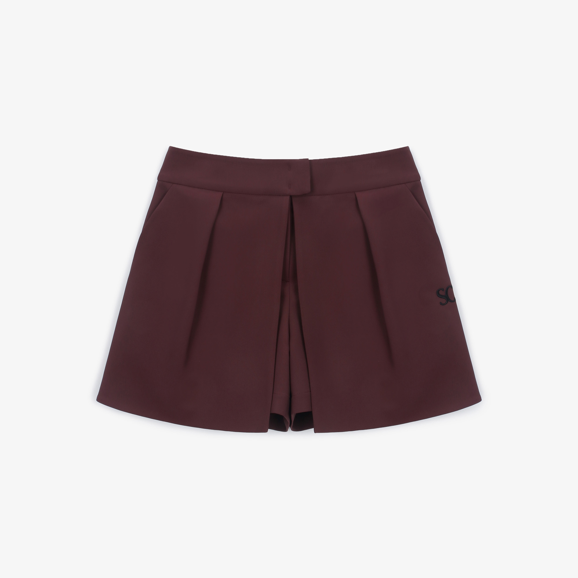 사우스케이프 여성 케이프 히든 숏팬츠_와인