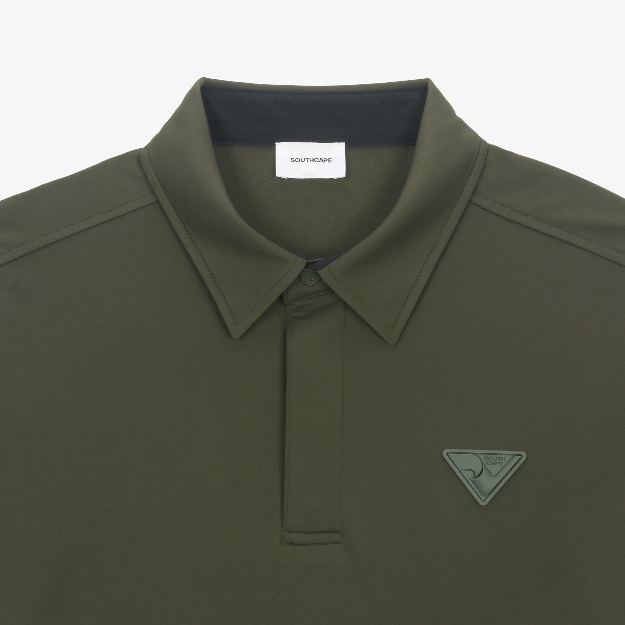 남성 볼란테 로고 칼라 긴팔 티셔츠_카키